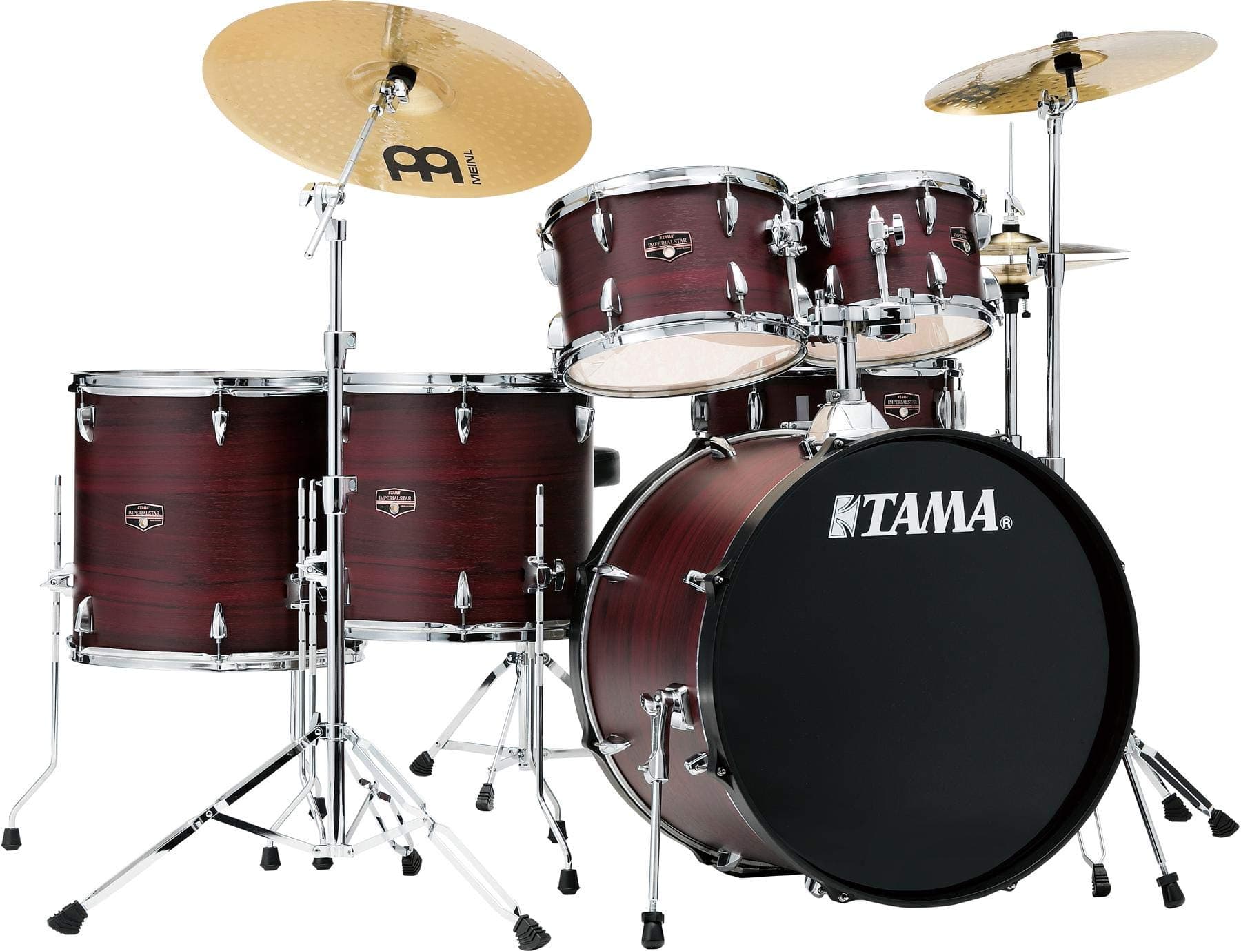 Tama Imperialstar Complete Drum Set - 6-Piece - Burgundy Walnut Wrap