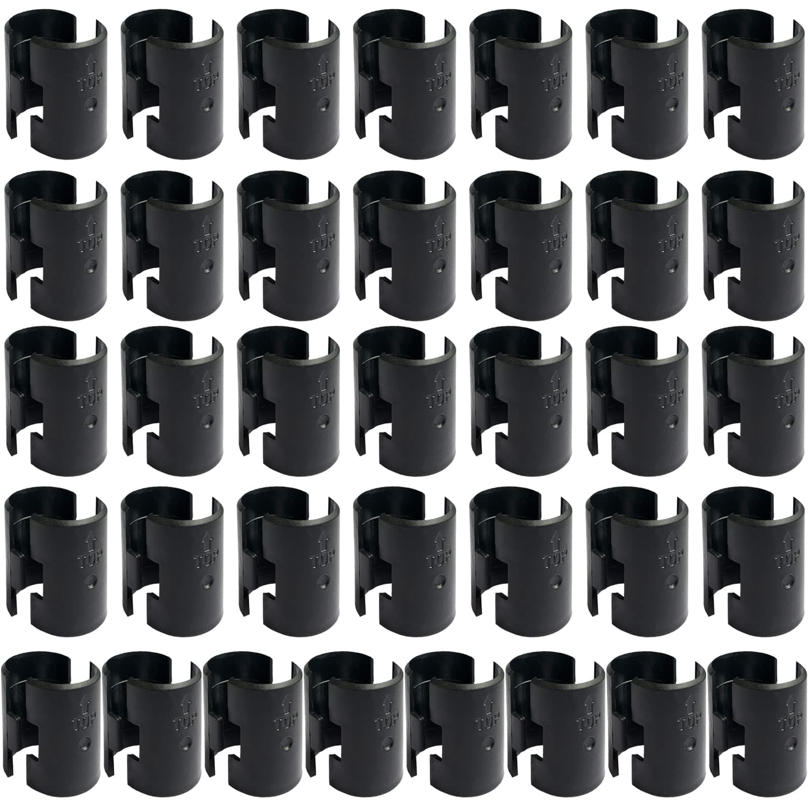 WAFJAMF 72 Pack Wire Shelving Shelf Lock Clips for 1" Post- 36 Pairs Shelving Sleeves Replacements for Wire Shelving System