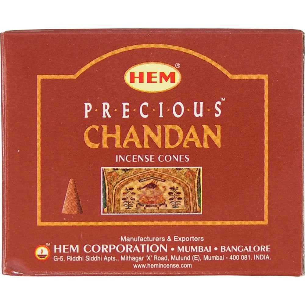 The New Age Source Hem Incense Cones In Display Box 10 Cones Precious Chandan