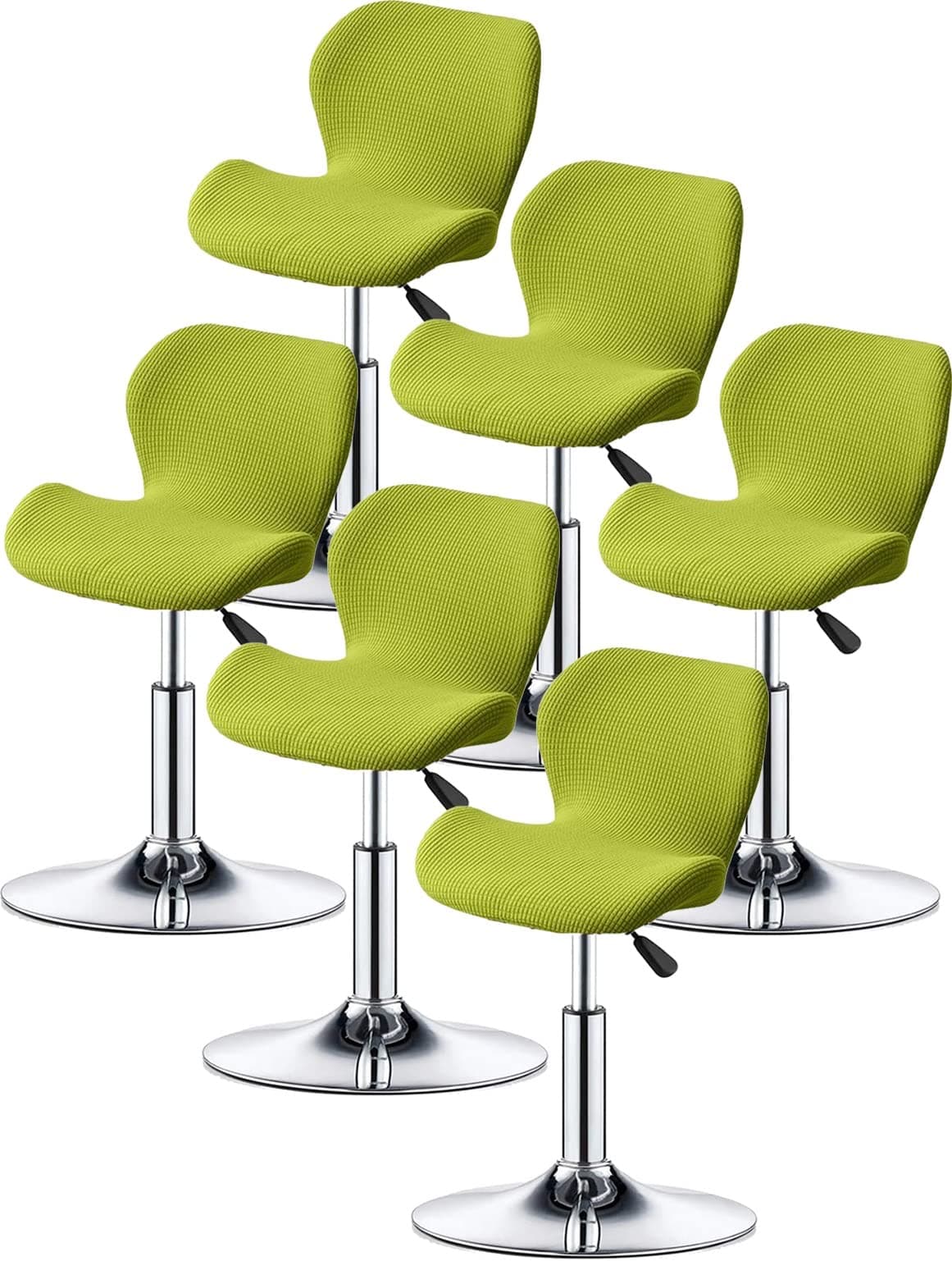 Bar Stool Cover Set of 2/4/6 Shell Back Adjustable Swivel Bar Stools Slipcover,Barstool Protector Covers for Dining Room Kitchen (Color : #5, Size : 6pcs)