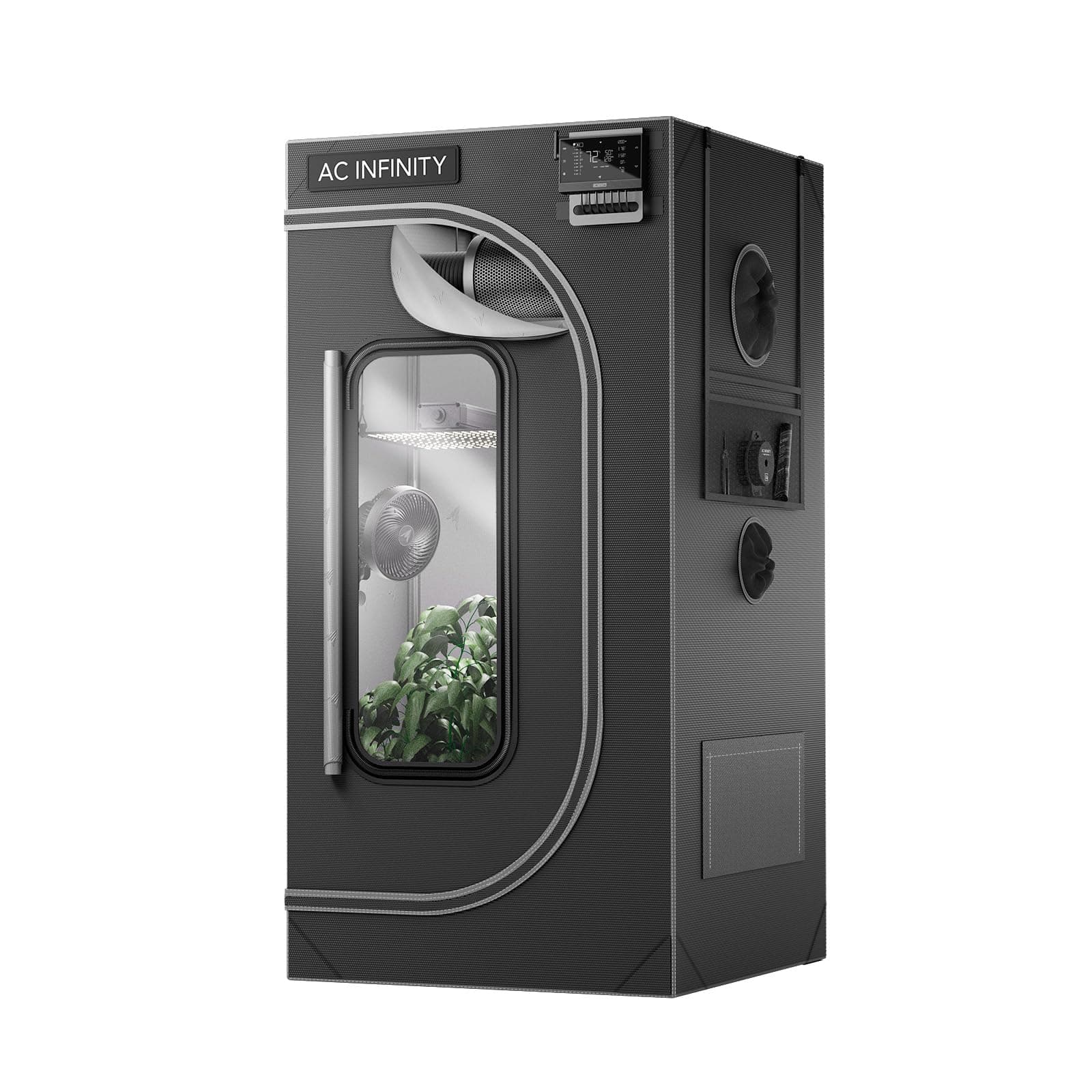 CLOUDLAB 422, Advance Grow Tent 2x2, Thickest 1" Poles, 2000D Mylar Canvas, Lab-Tested Highest Reflectivity, Largest Zipper Window, Controller Mount Plate, 24" x 24" x 48" Indoor Growing