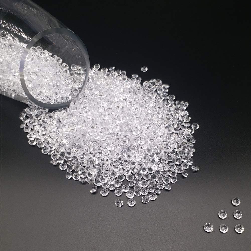 SUNANTH 8mm 2000pcs Clear Wedding Table Scattering Crystals Acrylic Diamonds Wedding Bridal Shower Party Decorations Vase Fillers