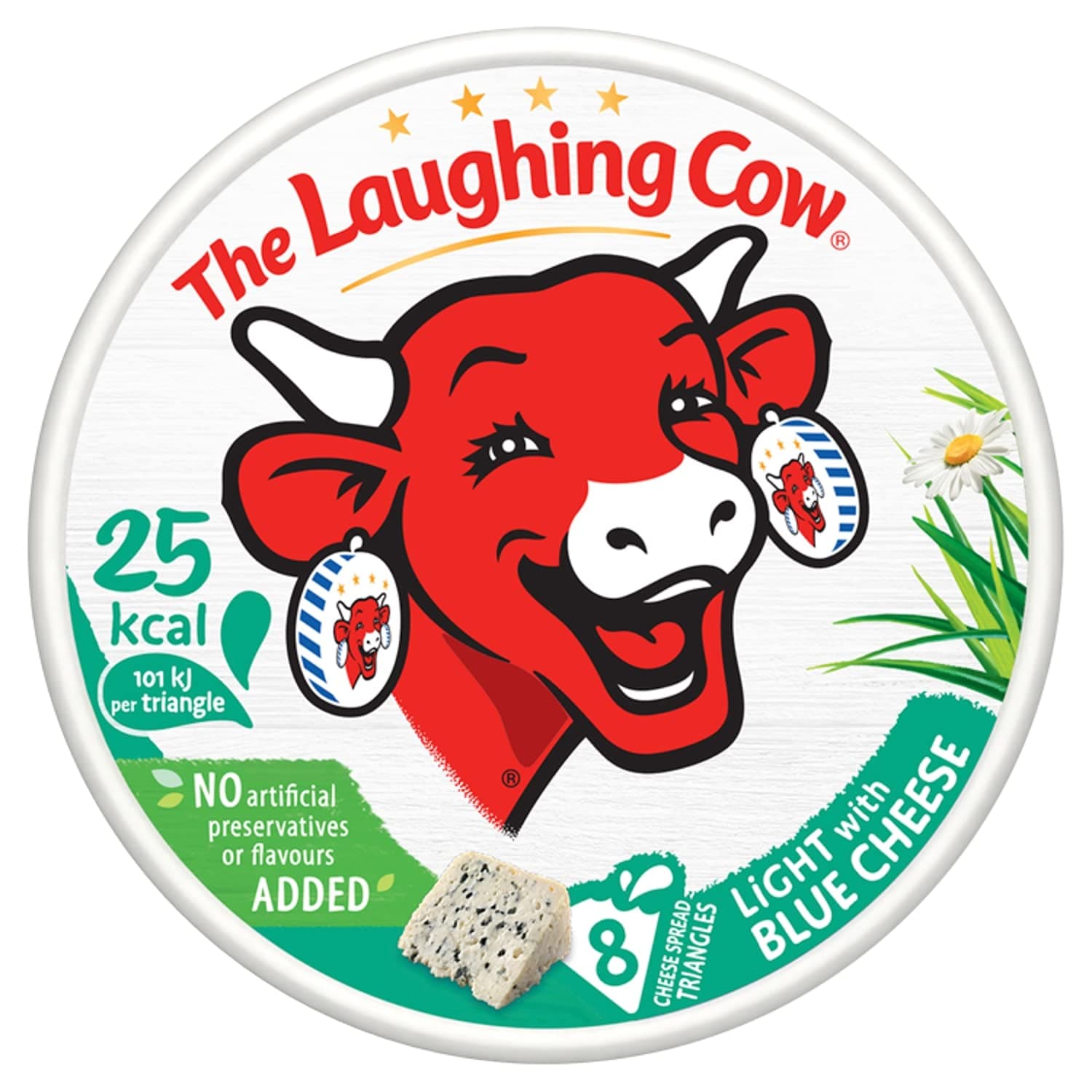 The Laughing Cow Light Blue Cheese Triangles, 128g