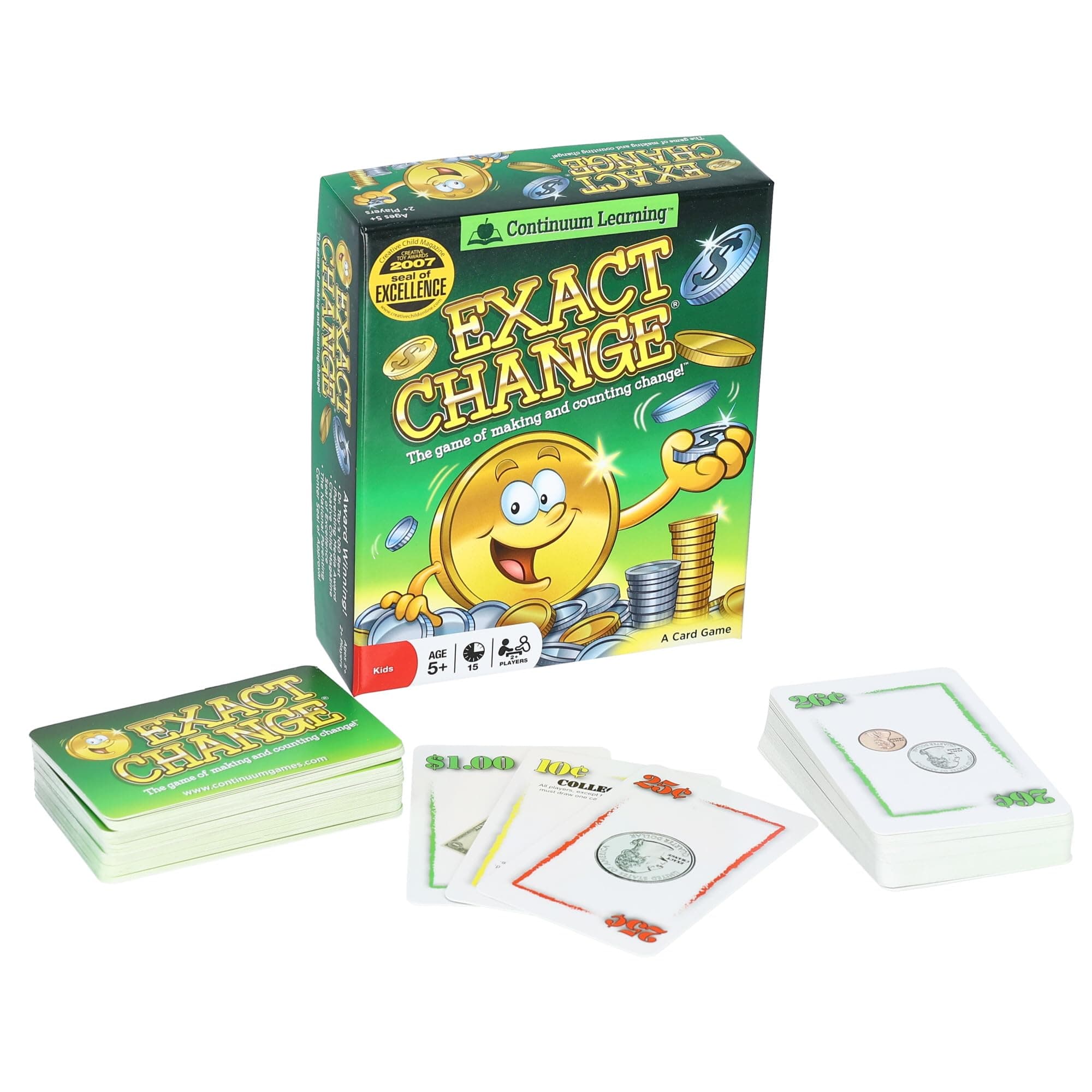 Continuum Games Exact Change 2nd Edition: Educational Card Game for All Ages, 2-6 Players