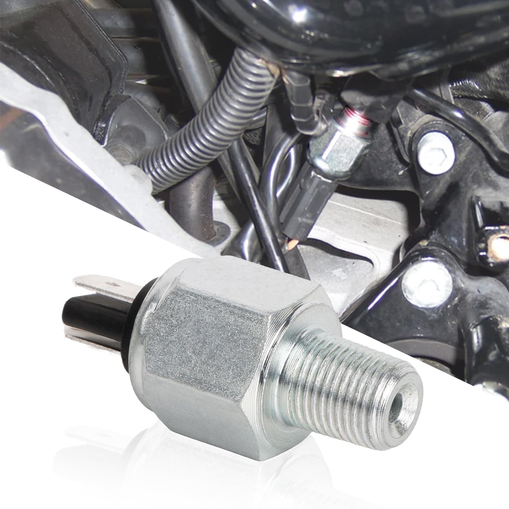 PSLER Motorcycle Hydraulic Brake Stoplight Cable Brake Switch for Touring FLHT FLHR FLHX FLTR Softail FLST FXST Sportster 883 1200 2003-2014 V-Rod VRSC 2007-2014 Replace for 72023-51D 72023-51E