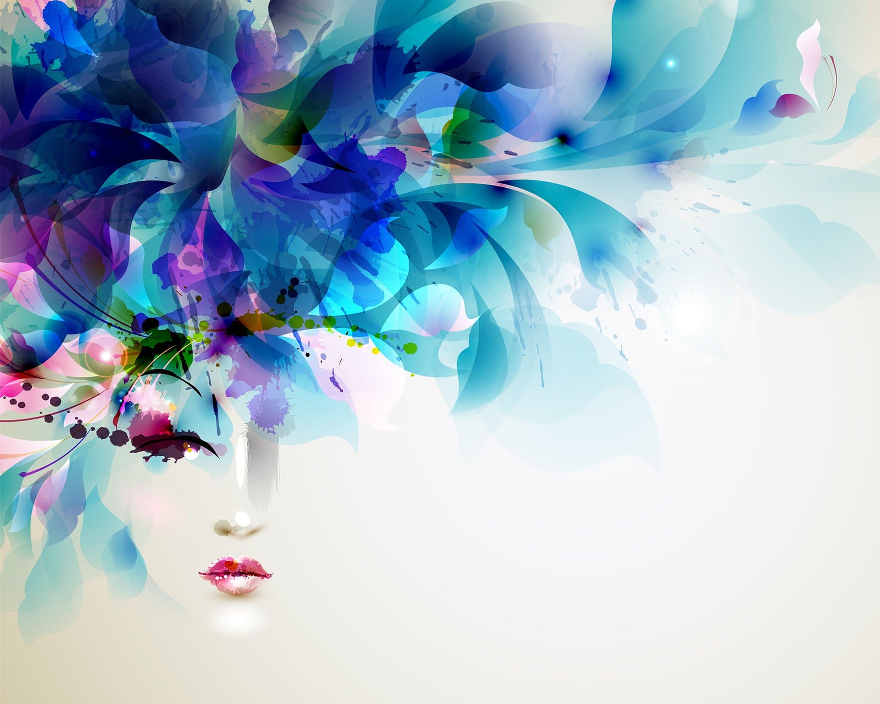 Wall Rogues WR50549 3 x 2.4 m "Beautiful Art" Mural Wallpaper - Blue