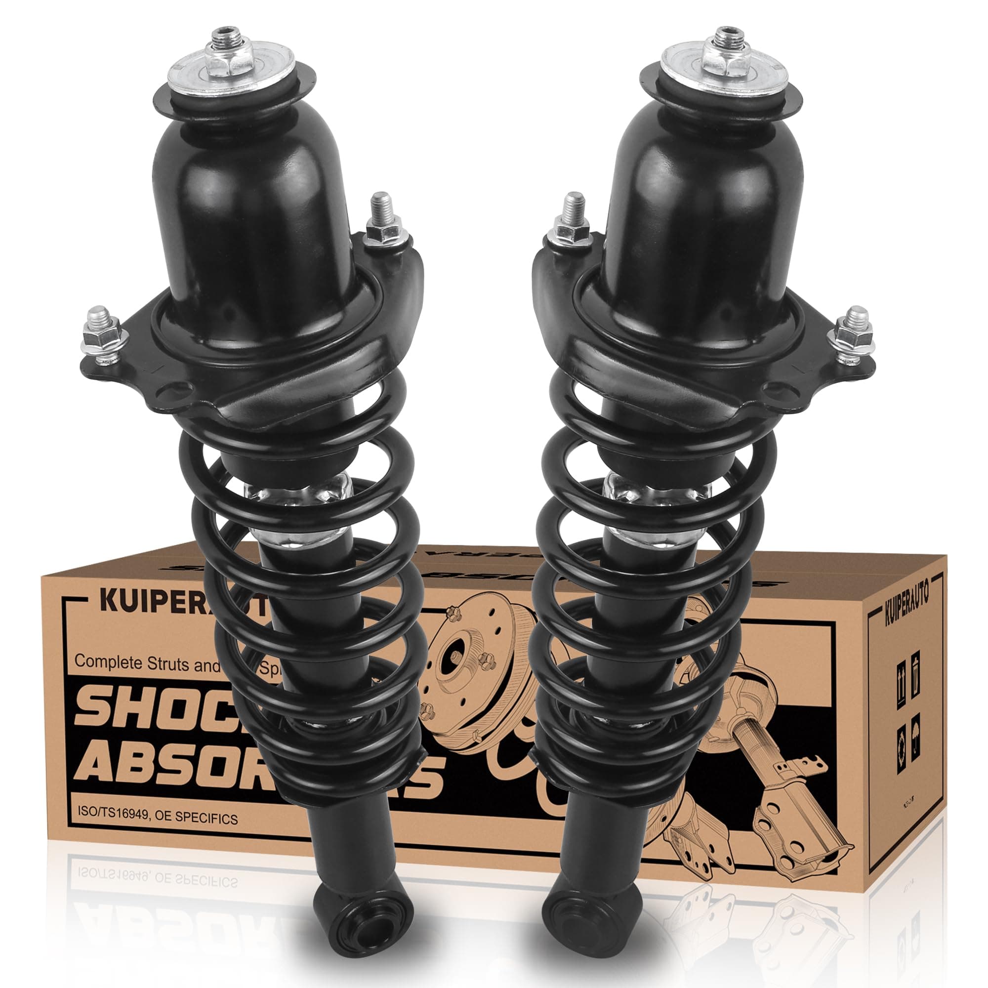 172599R 172599L Complete Rear Struts Coil Spring Assembly Compatible for 2009-2013 Toyota Corolla Rear Pair Set Replacement Shock Absorbers