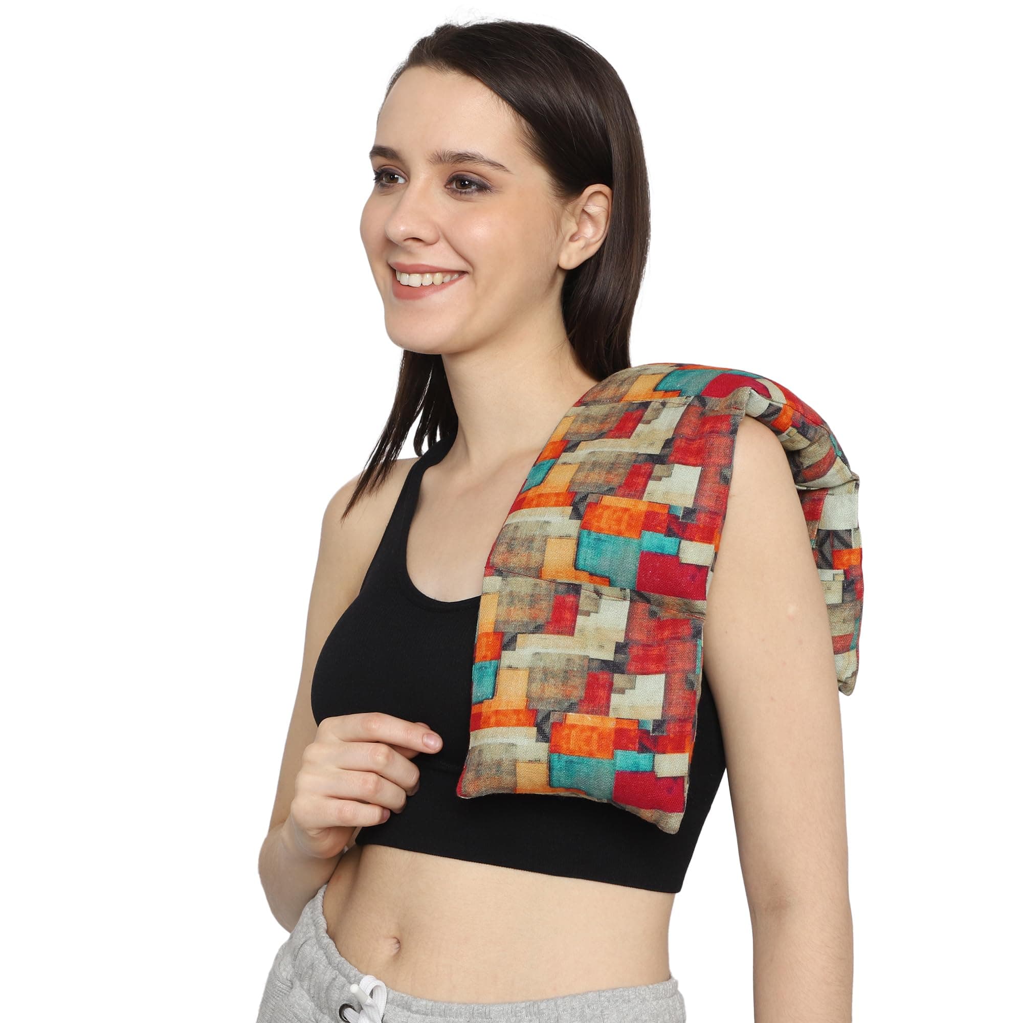 Oscar Home Microwave Heating Pad Moist Heat Therapy for Back Pain, Stomach Cramps, Shoulder, Neck, and Legs, Microwavable Heated Wrap with Cold Therapy Support