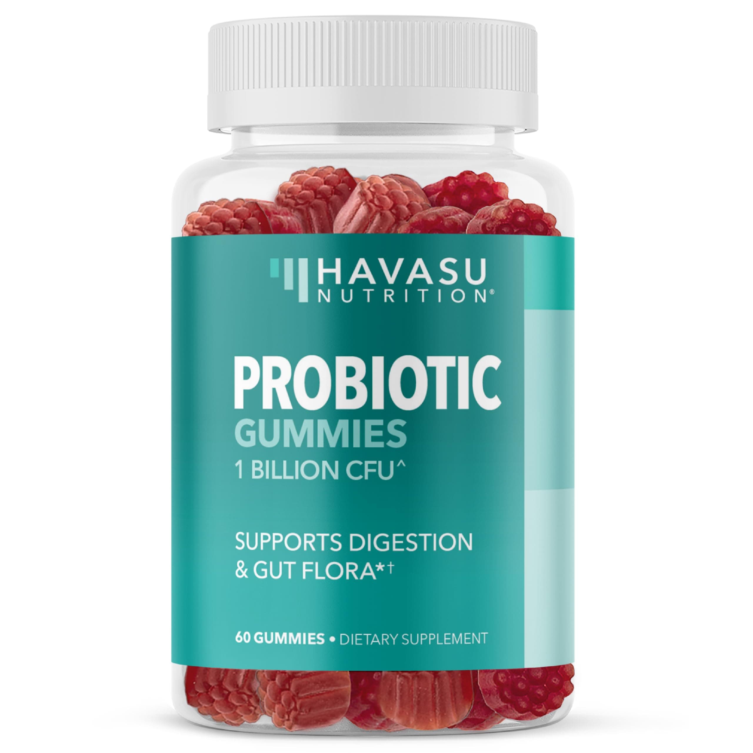 Probiotic Gummies for Digestive Support and Gut Health - 1 Billion CFU Bacillus Coagulans - 60 Count - Shelf Stable, Non-GMO, Gluten-Free, and Vegetarian - 2 Month Supply, Mixed Berry Flavor
