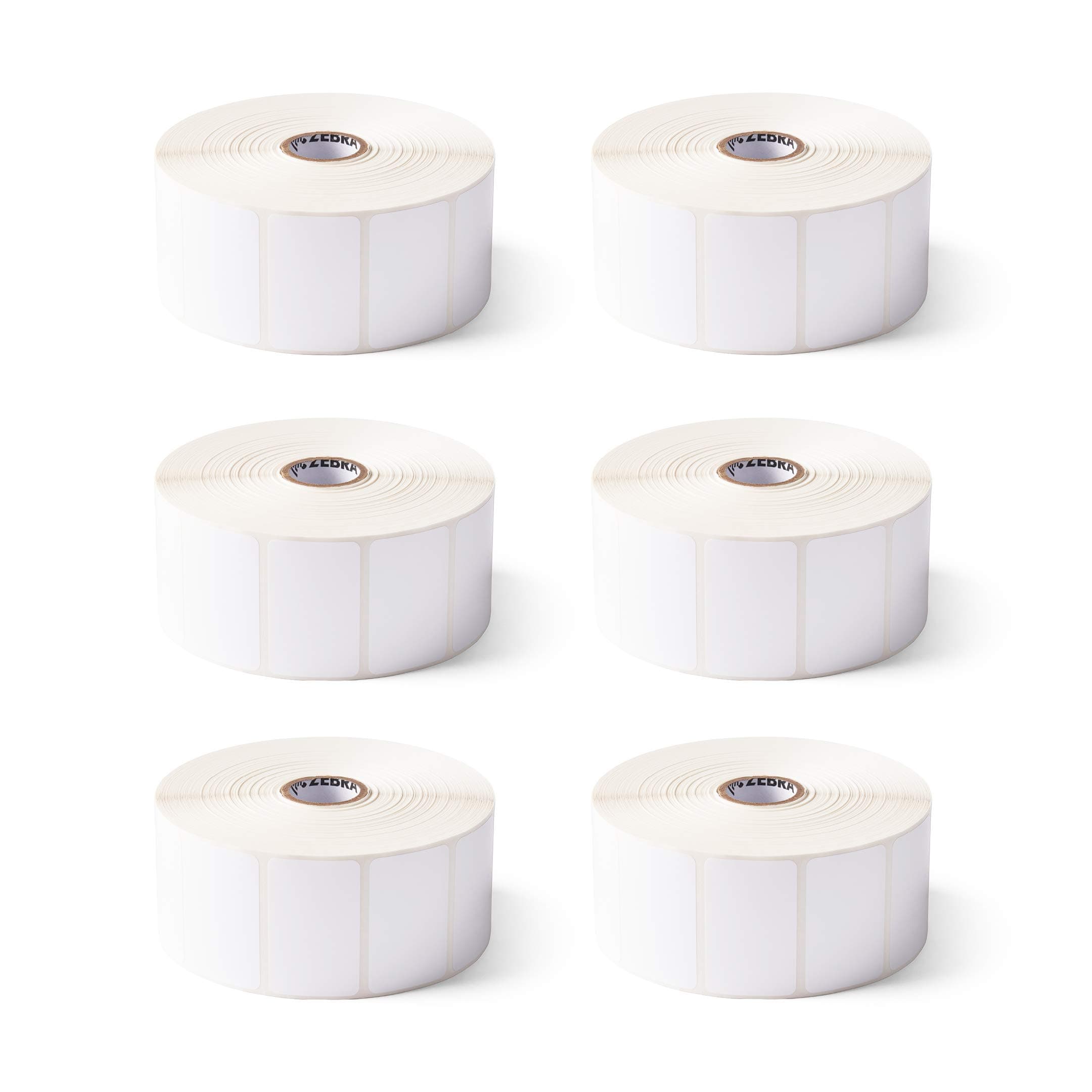 Zebra - 2 x 1.25 in Thermal Transfer Polyester Labels, Z-Ultimate 3000T Permanent Adhesive Shipping Labels, Zebra Desktop Printer Compatible, 1 in Core - 8 Rolls