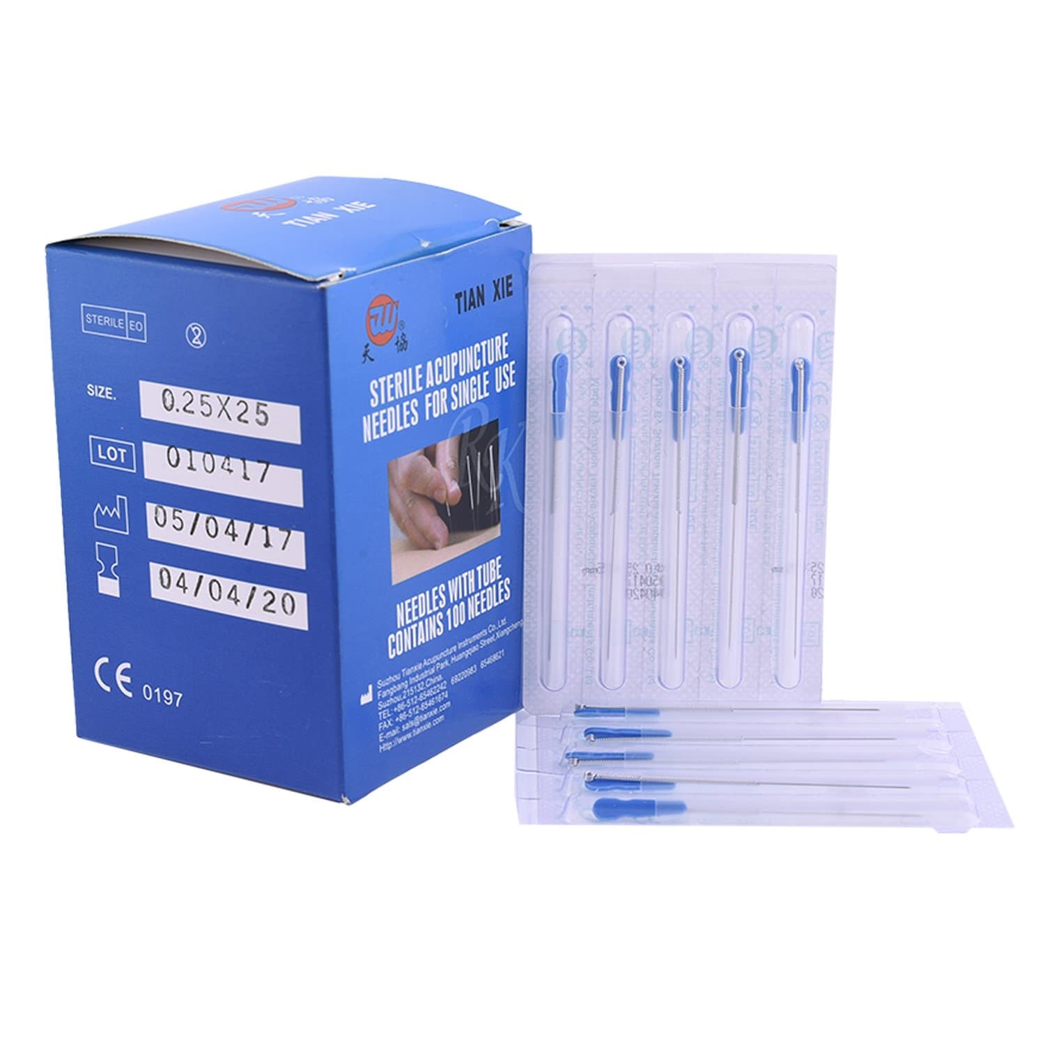 ACP ACUPRESSURE Sterile Acupuncture Needles for Single Use (Size 0.25 * 25) Pack of 100 Needles