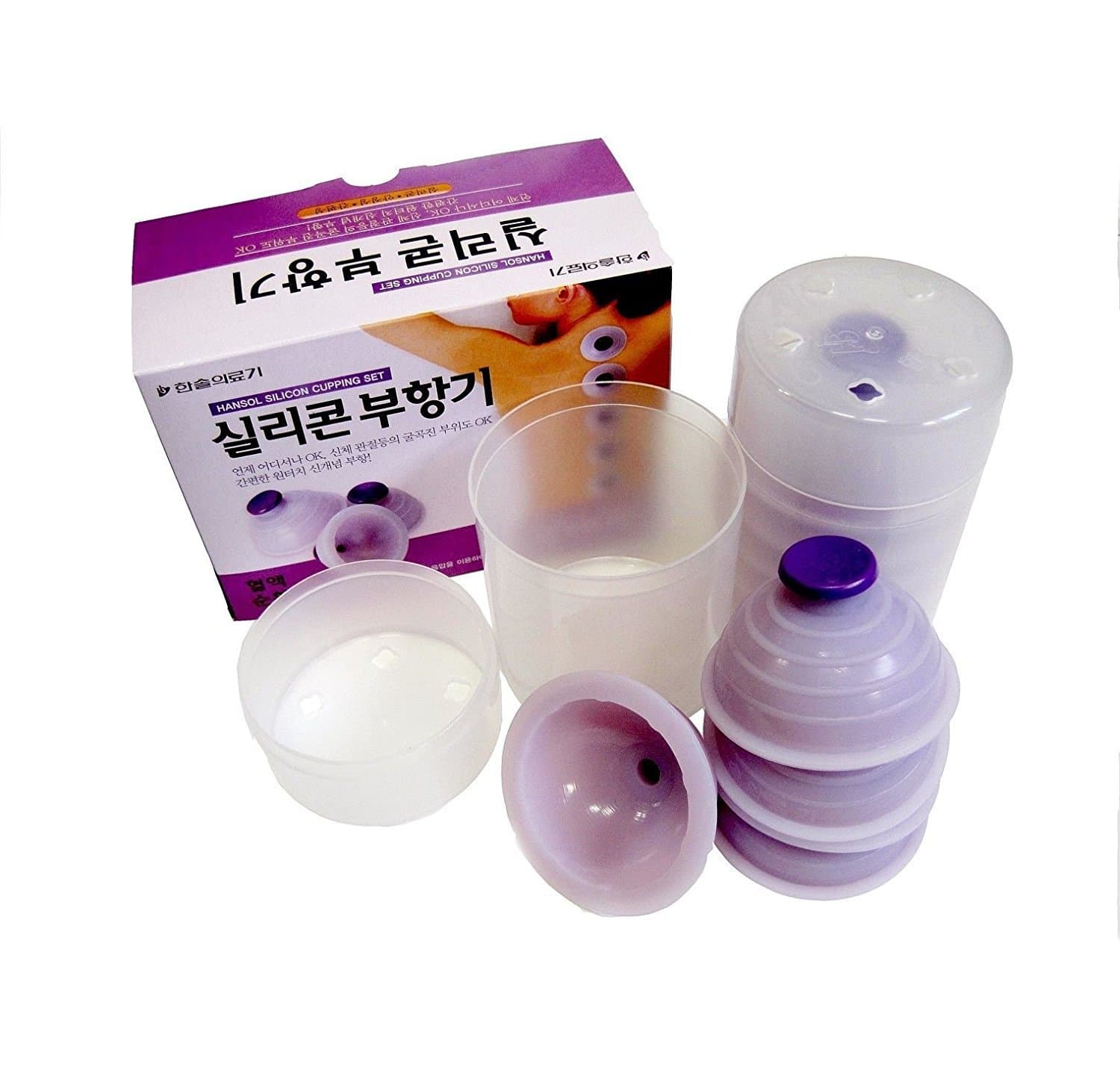 Hansol Bu-Hang One Touch Silicon Cupping Body Massage 10pc Set