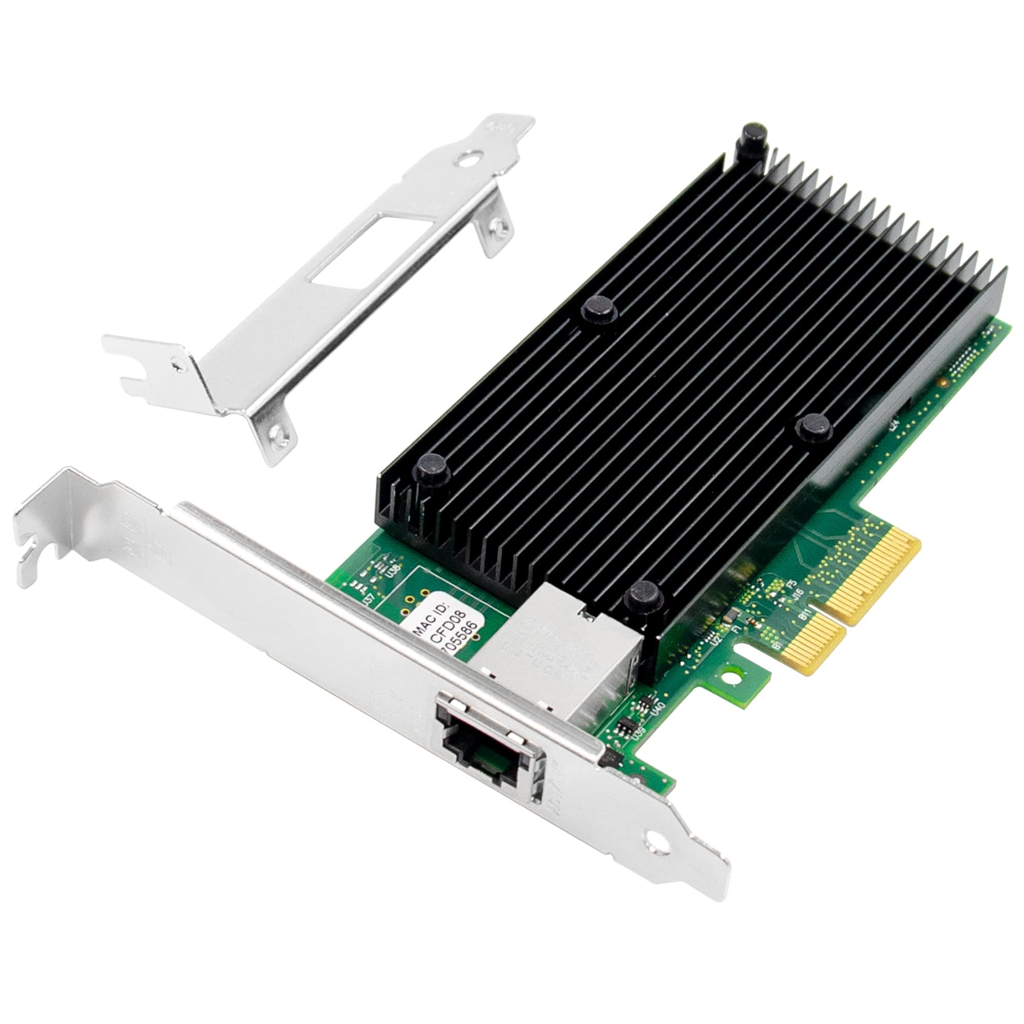 XZSNET 10Gb Ethernet Network Card with Intel X550 Chip, 10G PCIe NIC Compare to Intel X550-T1 Converged Network Adapter, Single RJ45 Copper Ports, PCI Express X4