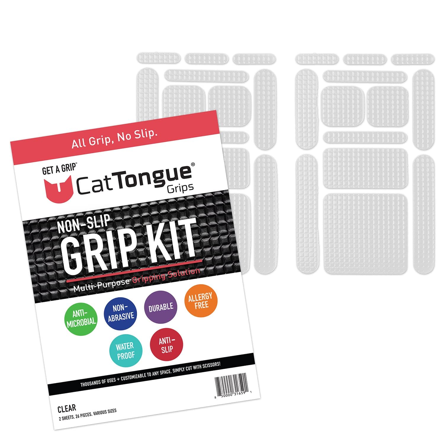 Non-slip grip kit: kit / 26 pieces (Clear) / 26 pieces