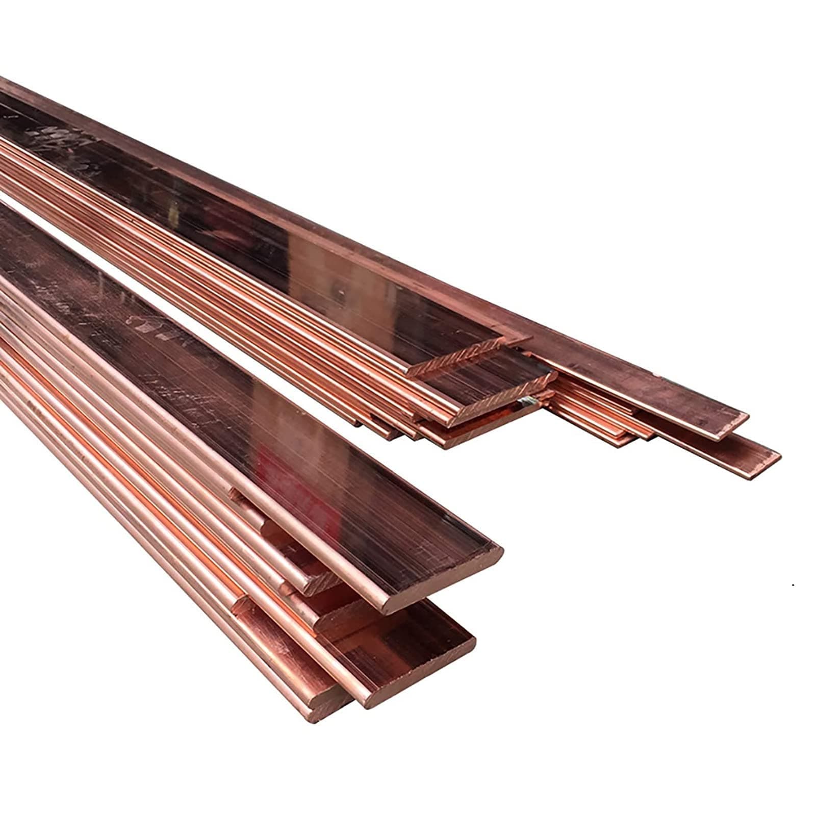 Copper Bus Bar 3mm x 30mm x 76.38 inch / 1940mm, 2Pcs C110 Pure Cu Copper Flat Buss Bar Stock