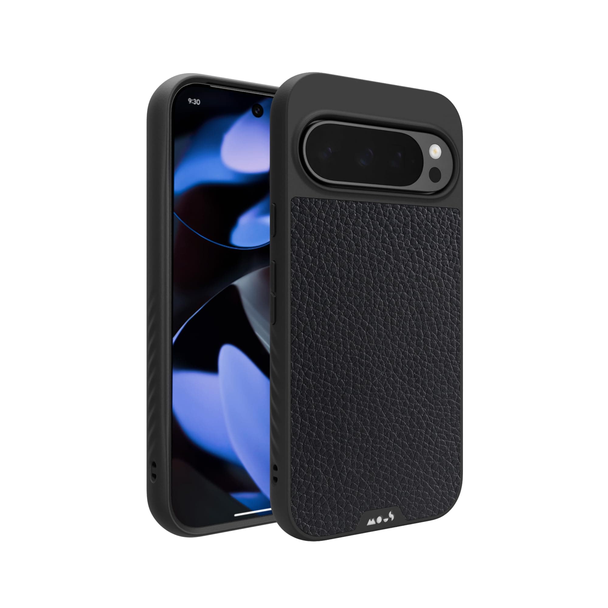 Mous for Google Pixel 9 Pro XL Case MagSafe Compatible - Limitless 5.0 - Black Leather - Protective Pixel 9 Pro XL - Shockproof Phone Cover