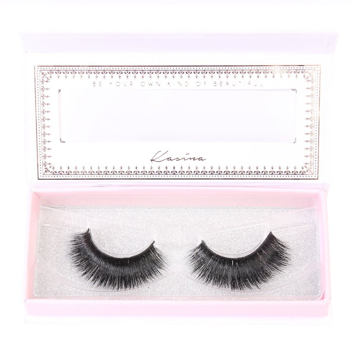 Kasina Mink Eyelashes 100% Original Mink Fur Hand-made False Eye lashes, 1 Pair (#007 AoA)