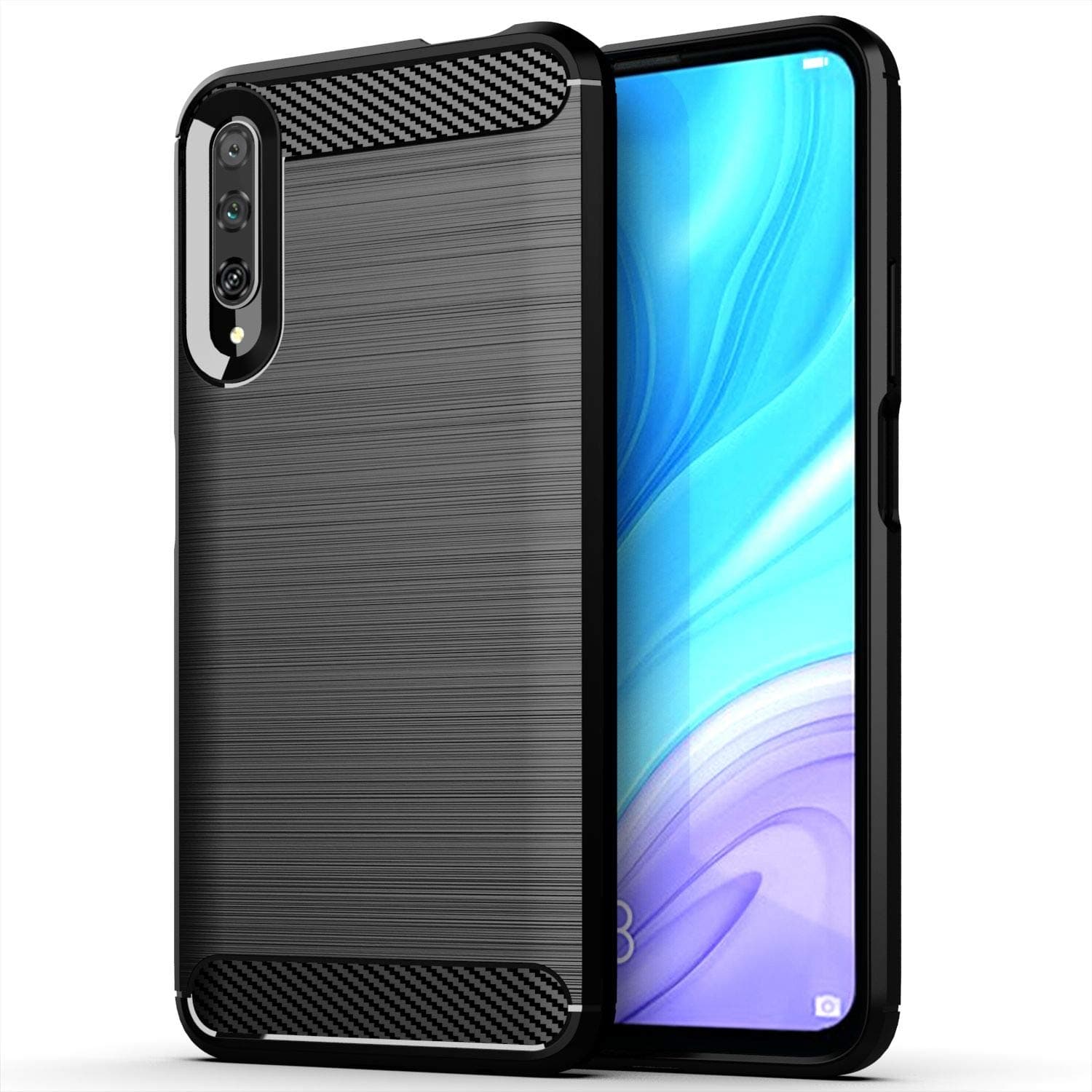Manyip HUAWEI Y9S Case Cover Shell,Carbon fiber material Case,Smooth Non-slip soft,Anti-fingerprint case,Fully Protective Case Cover for HUAWEI Y9S