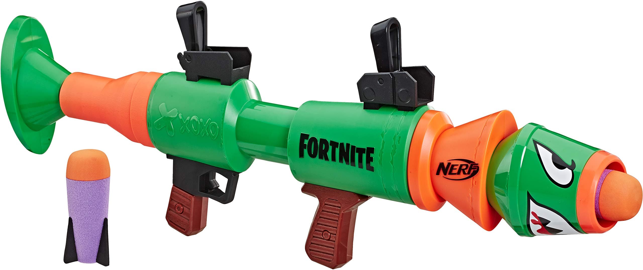 Nerf Fortnite RL Blaster, Fires Foam Rockets, Includes 2 Official Fortnite Rockets (Ages 8 And Up, Multicolour)
