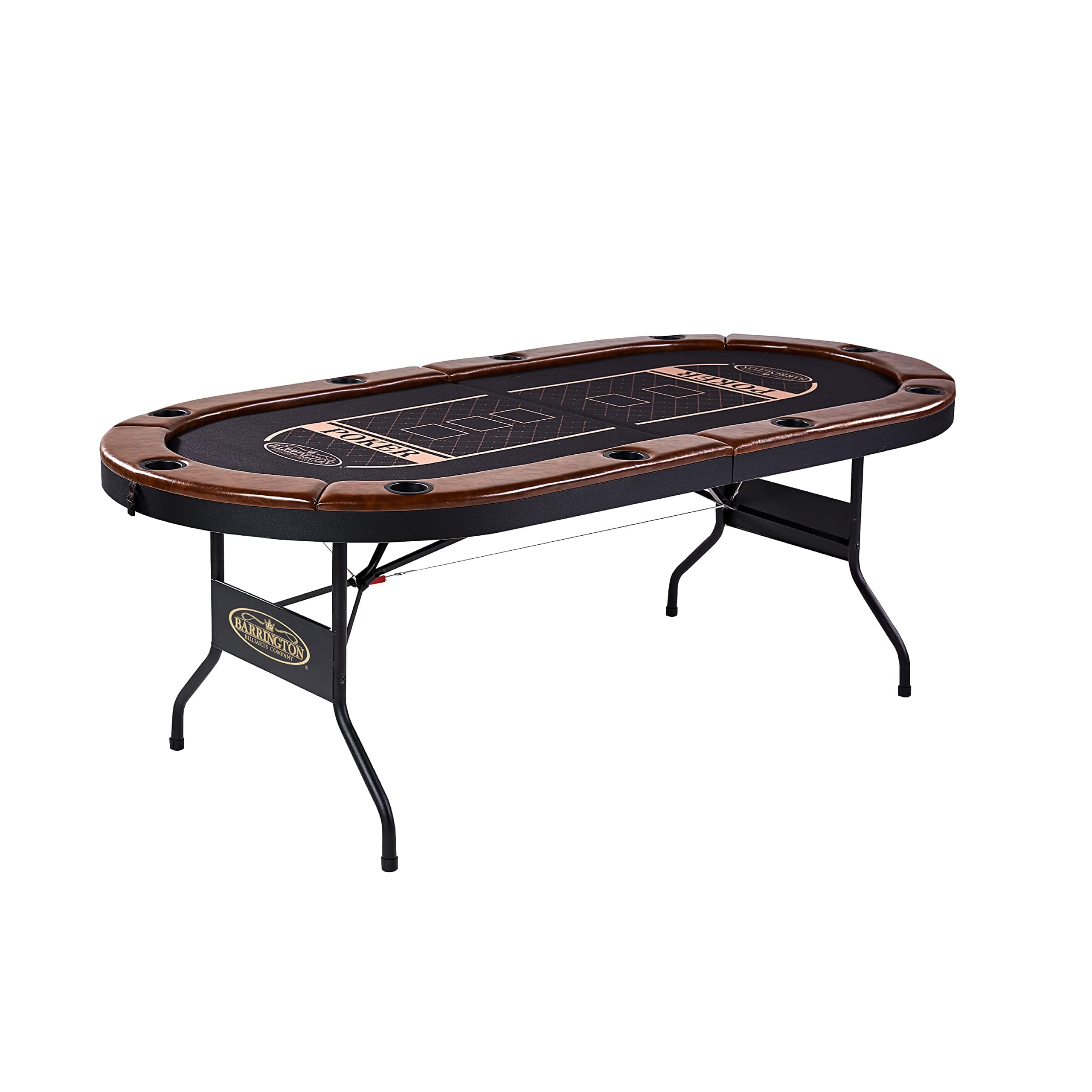 Barrington Poker Multiple Styles Folding Poker Table & Poker Table Top/Dining Table Collection, Durable Padded Rail Tables with Felt Playing Surface, Perfect for Texas Holdem Games