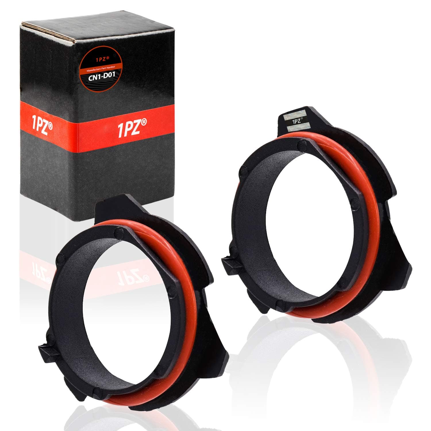 1PZ CN1-D01 H7 LED Headlight Bulb Holder Adapter for 1997-2003 BMW E39 5 Series 525i 528i 530i 540i M5 Aftermarket HID LIghts On Low Beam