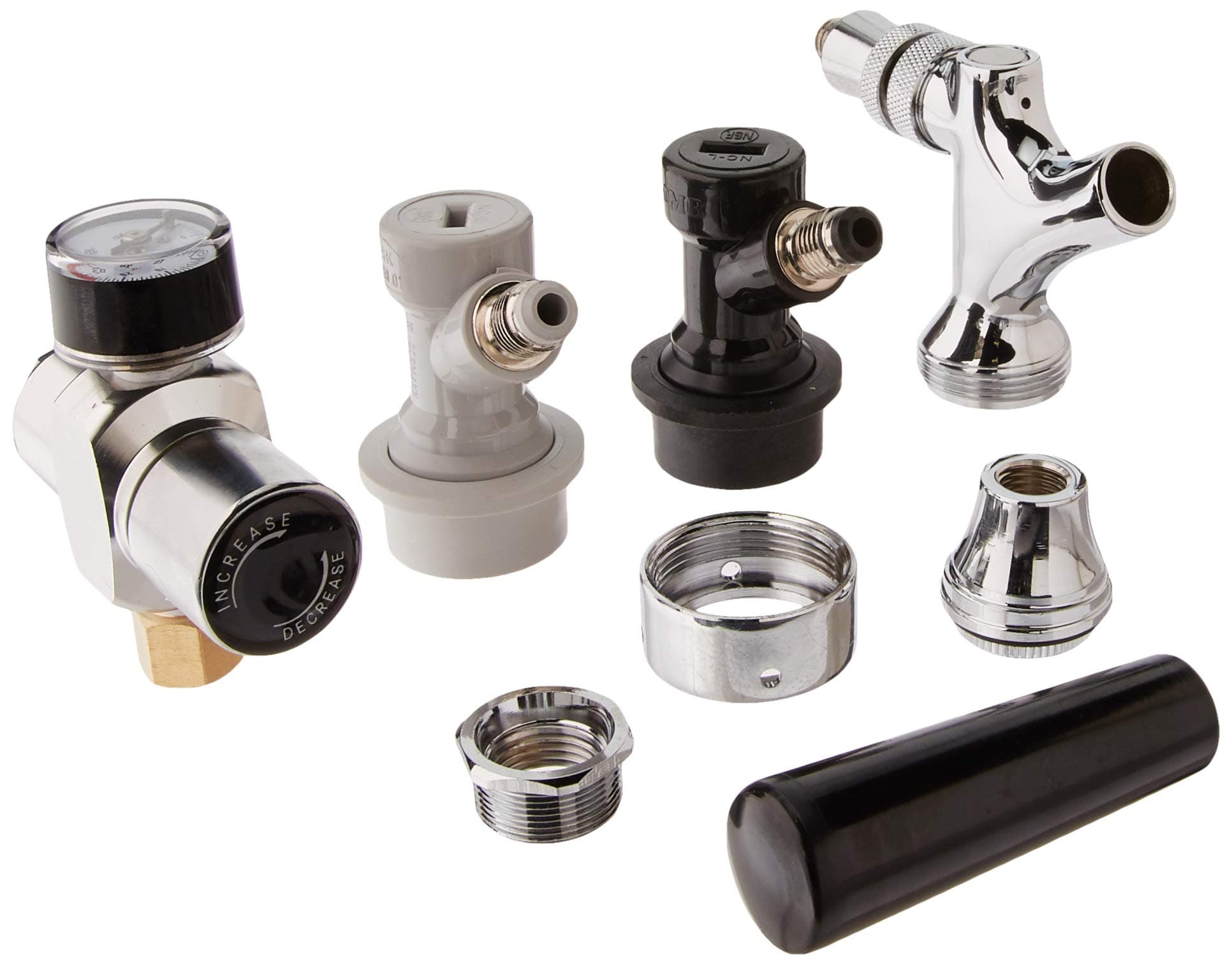 The Weekend Brewer BLDISPENSE1 Portable Cornelius Keg Dispense Kit, Aluminum, Chrome