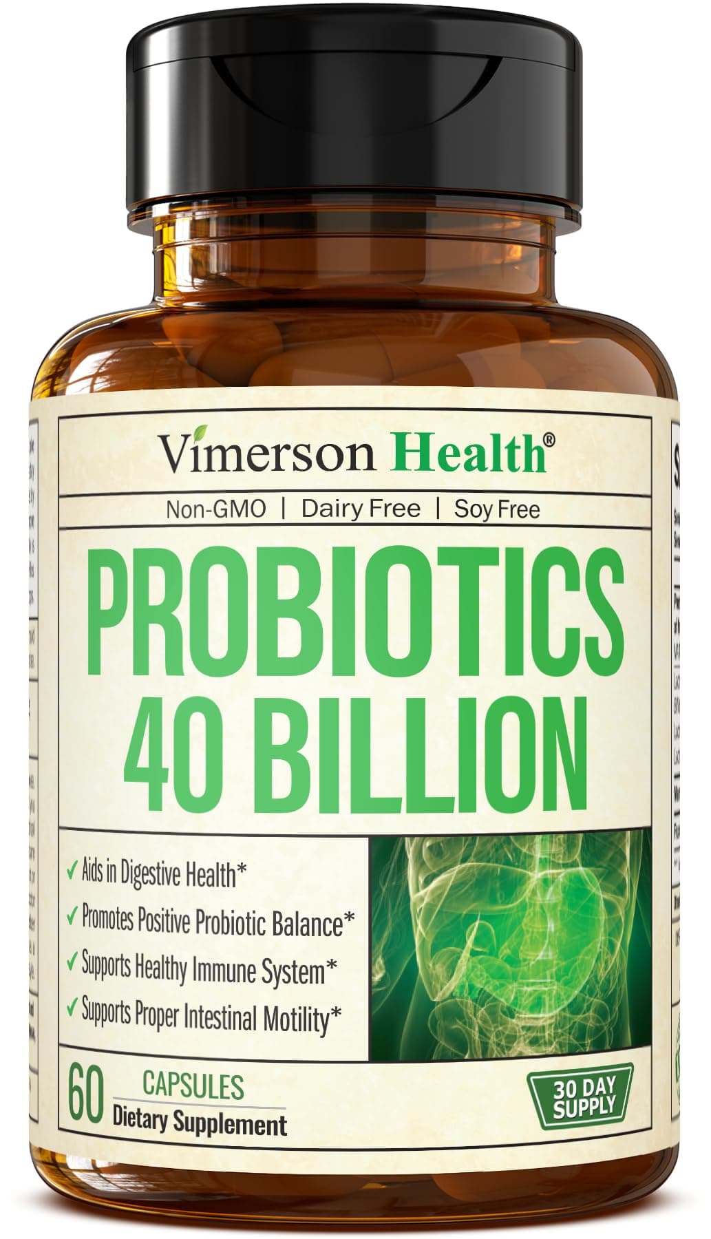 Probiotics 40 Billion CFU Supplement - Helps Improve Digestive, Urinary and Immune Health. Promotes Positive Probiotic Balance and Optimal Nutrient Absorption. Supports Immune System. Gluten Free