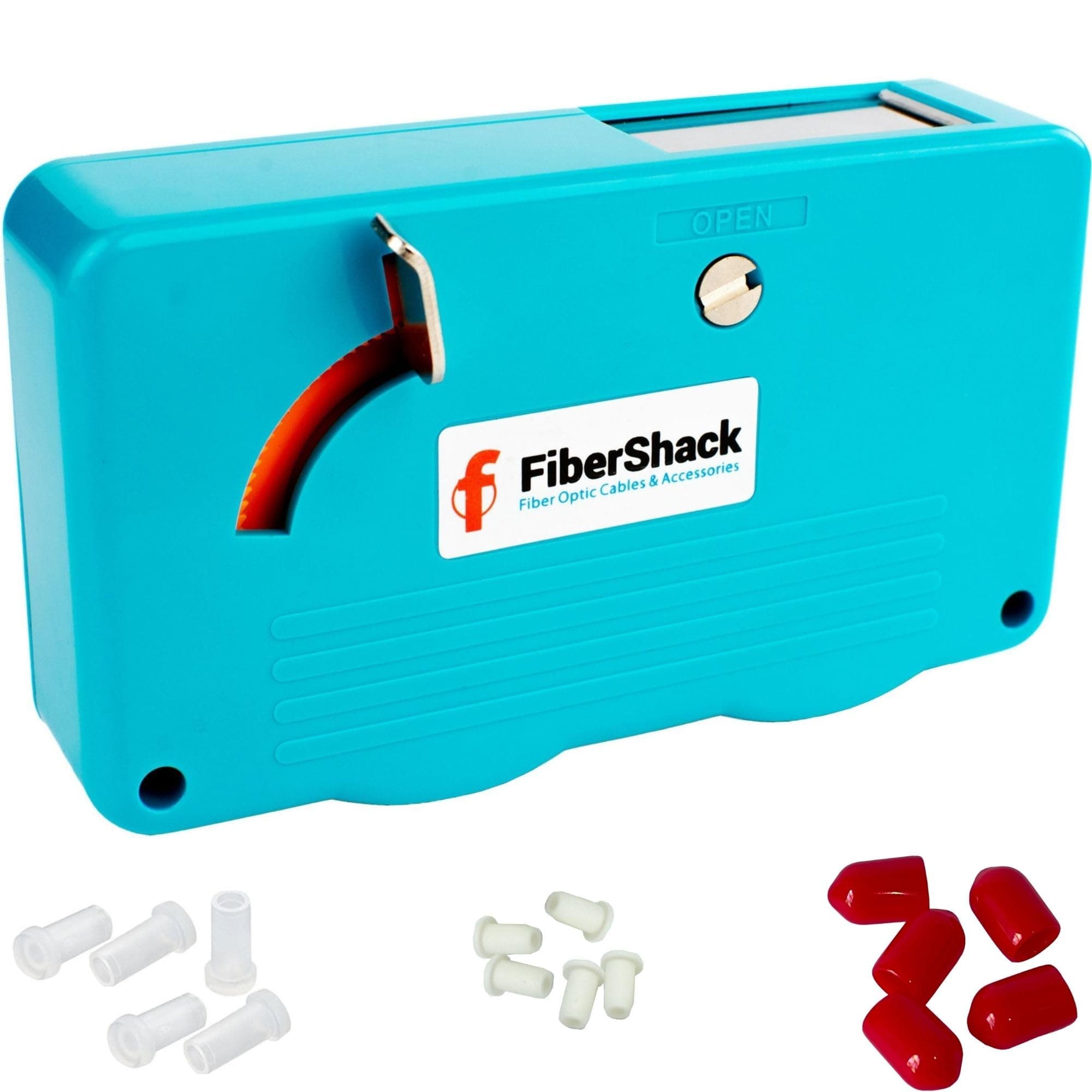 FiberShack FiberShack - FTTH Fiber Optic Cleaning Box - Single and Multi Mode Optical Connectors - 500+ use Fiber Tape.