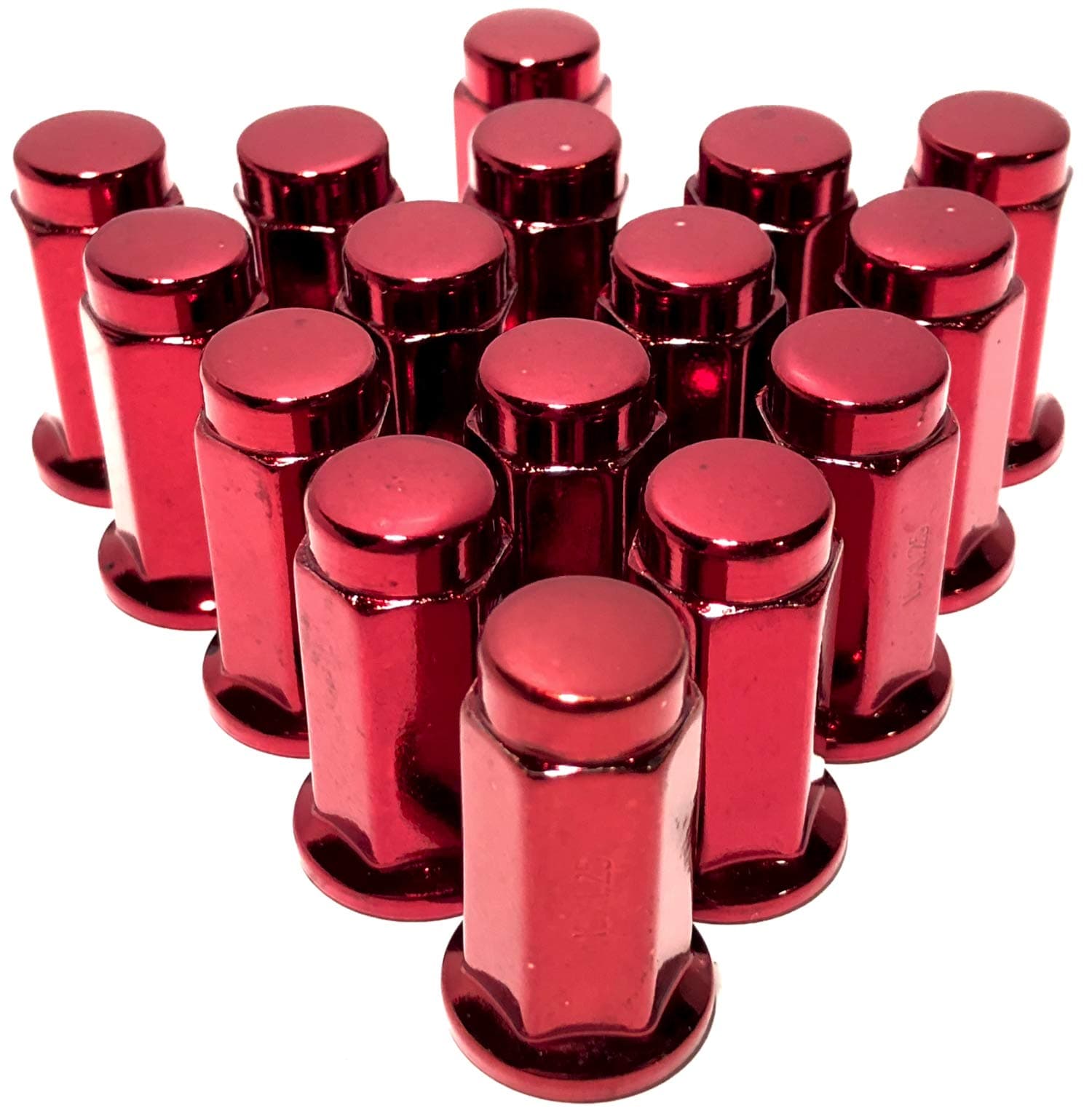 Coyote 16 Red 10x1.25 Flat Base Lug Nut Set 14mm Hex ATV UTV Kodiak Banshee Raptor
