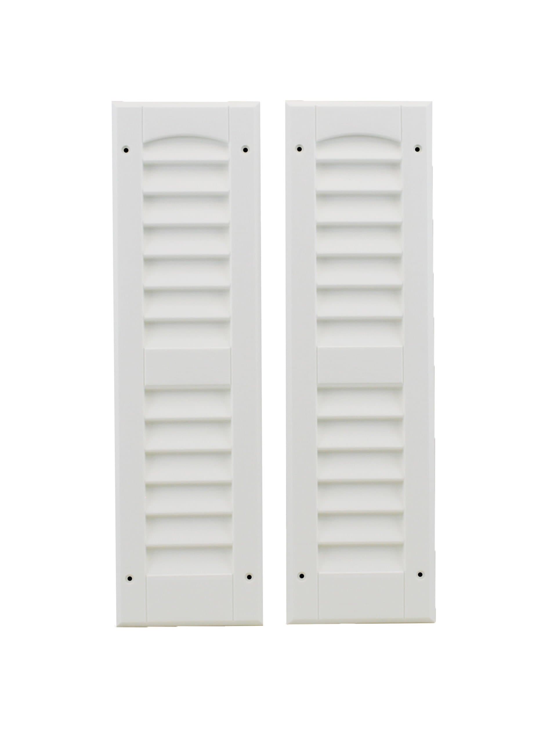 Louvered Shed Shutter or Playhouse Shutter White 6 X 21 Sold by The Pair