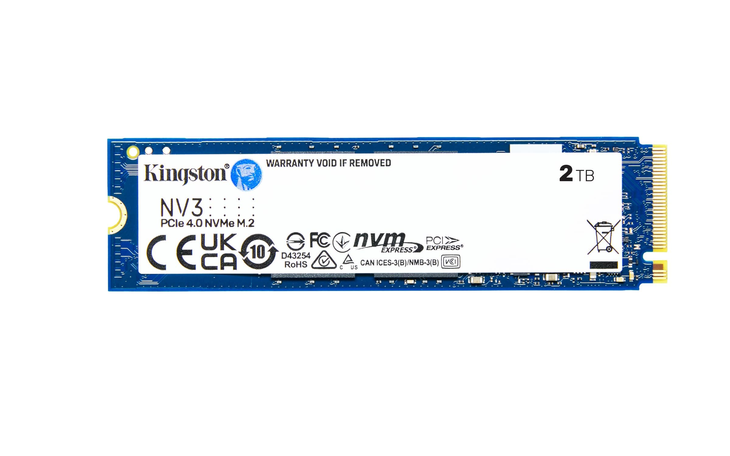 Kingston NV3 NVMe PCIe 4.0 Internal SSD 2TB M.2 2280-SNV3S/2000G