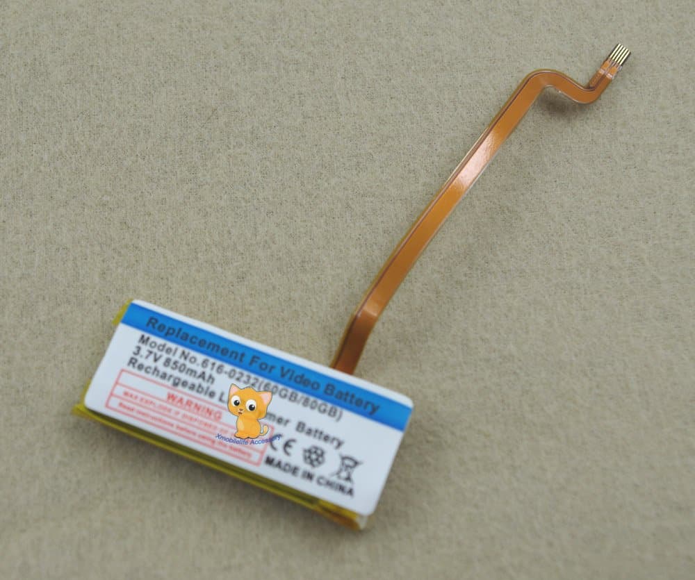 Capacity 850mah Battery Repair Replacement for iPod 5th Gen Video 60gb 80gb and 6th Gen Classic Thick Version 160gb