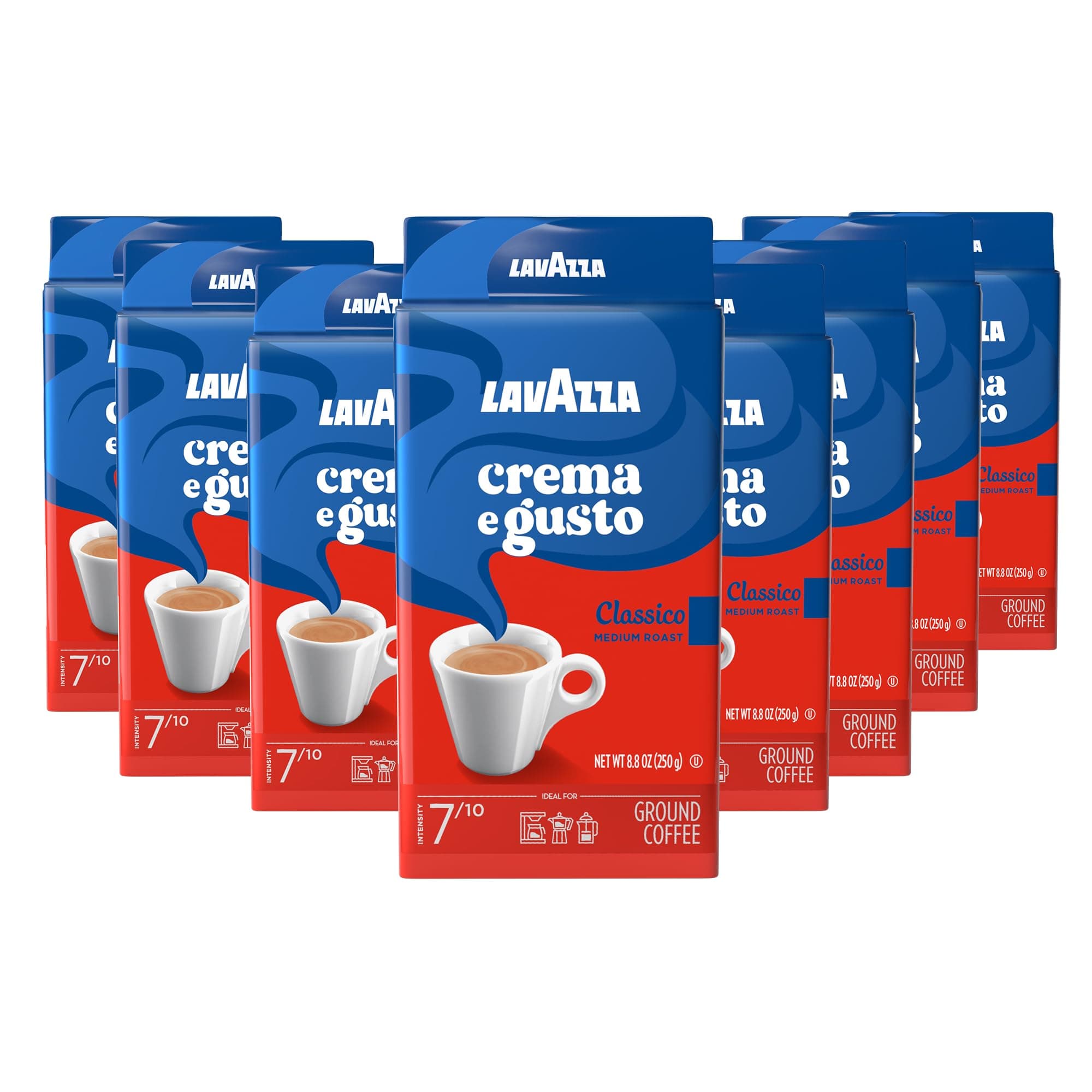 Crema e Gusto Ground Coffee, Italian , 8.8-Ounce Bricks ( (pack of 8) by N/A