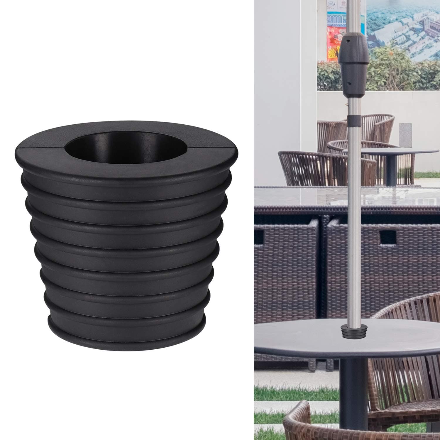 Umbrella Cone Wedge Base Parasol Stand, Patio Umbrella Cone Plug, for Table Hole in Patio,or Keep Stability Table Umbrella Hole Opening or Parasol Base Stand, Fits 1.5" Umbrella