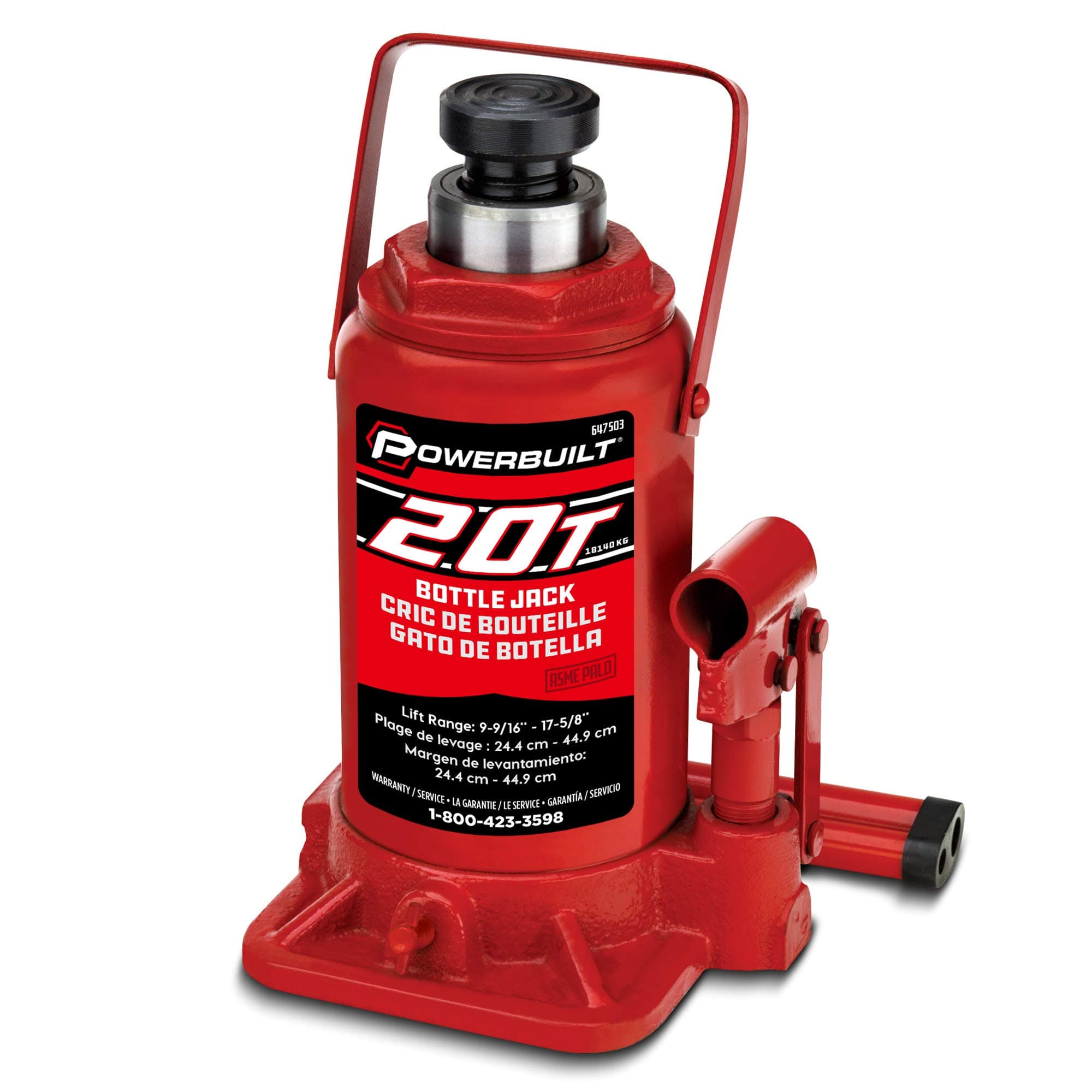 Powerbuilt 647503 Heavy Duty 20-Ton Bottle Jack