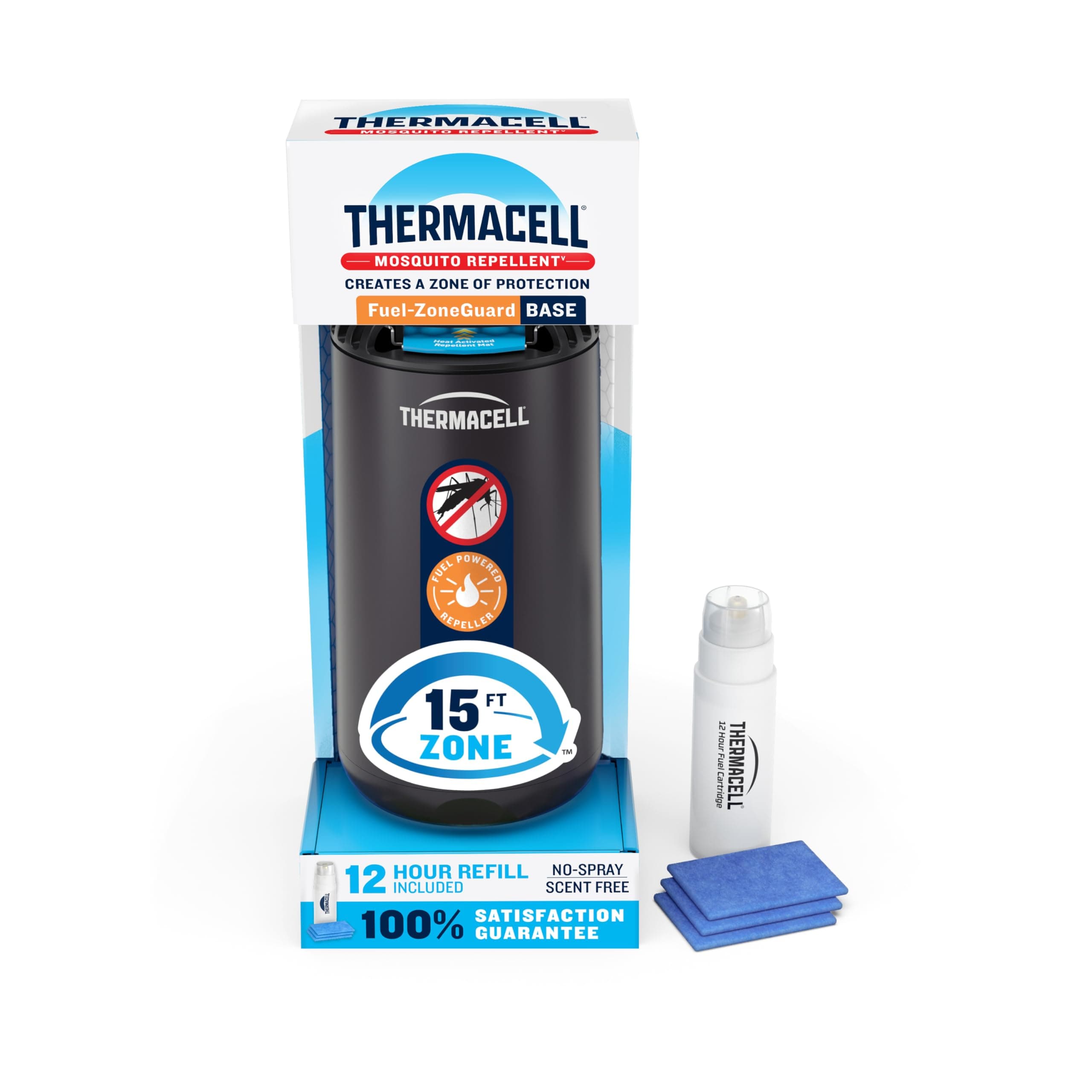 Thermacell Patio Shield Mosquito Repeller; Highly Effective Mosquito Repellent for Patio; No Candles or Flames, DEET-Free, Scent-Free, Bug Spray Alternative; Includes 12-Hour Refill