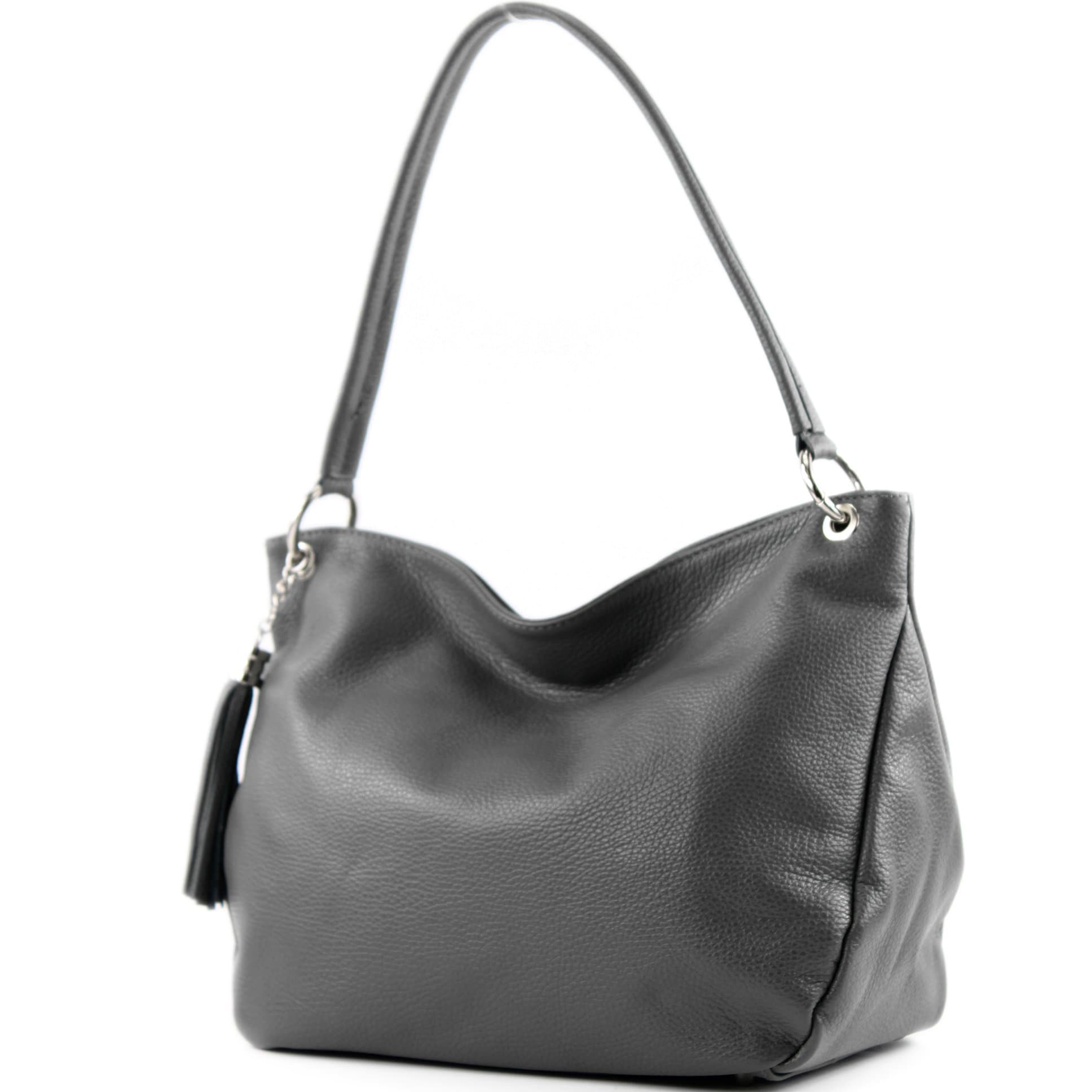 modamoda deT154 Italian Leather Shoulder Bag