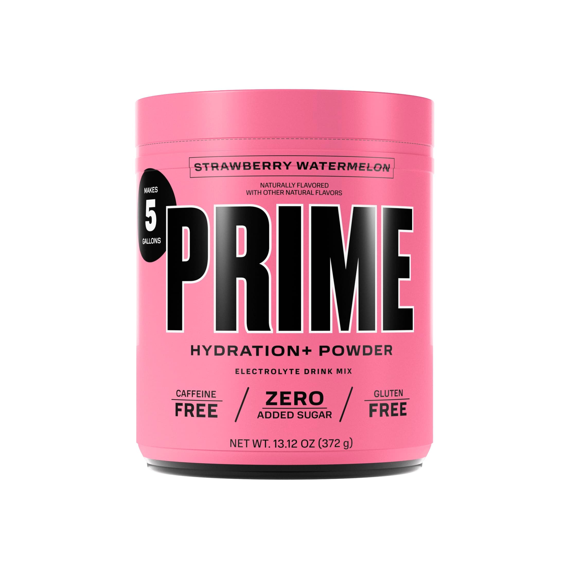 PRIME HYDRATION+ パウダー ストロベリースイカ ハイドレーションパウダー シングルサーブスティック カフェインフリー 電解質パウダー 外出先で BCAA250mg ビタミンB群、低糖質、ビーガン、5ガロンタブ。