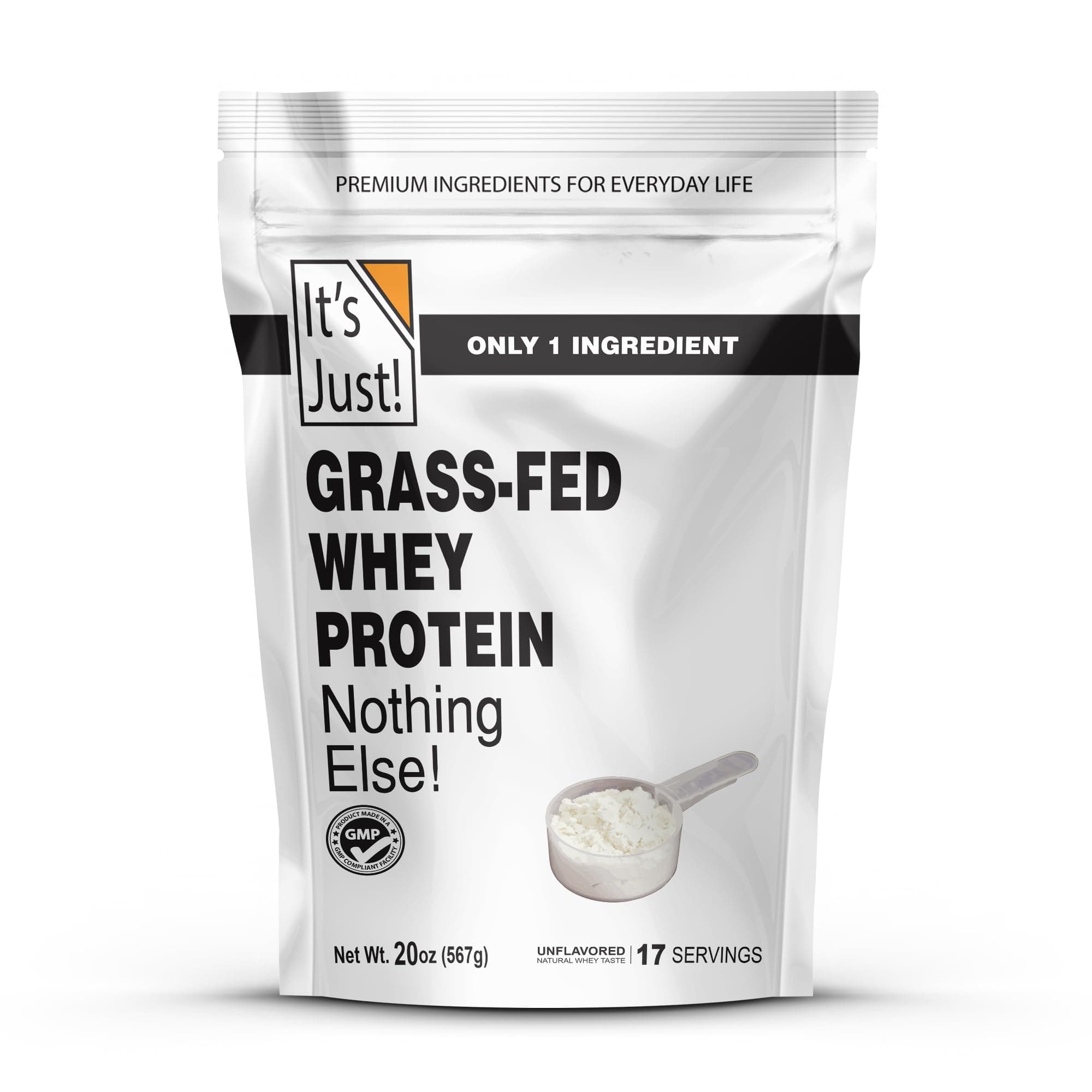 100% Whey Protein Concentrate, Grass-Fed Pasture Raised, Made in Australia, RBST/rBGH Hormone Free, Premium WPC-80, No Added Flavors (Grass-Fed Unflavored, 1.25 Pound)