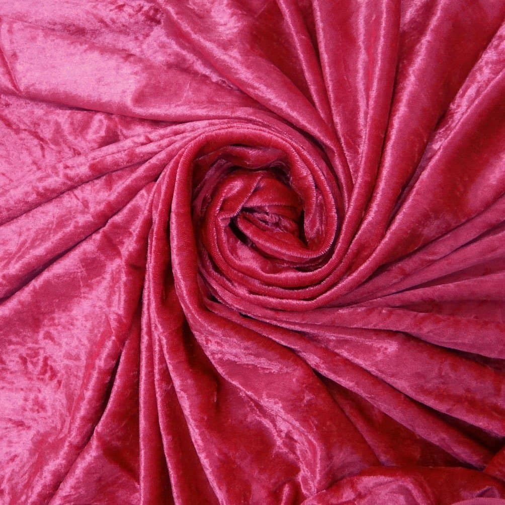 Indianbeautifulart 62" Velvet Fabric Solid Pattern Pink Quilting Sewing Making Material by The Yard