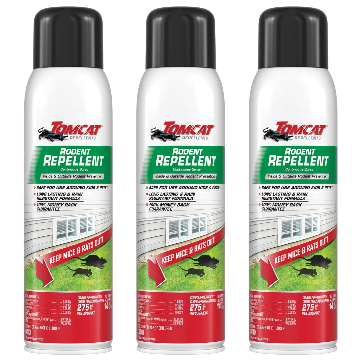 Repellents Rodent Repellent Continuous Spray, 3-Pack, 14 oz
