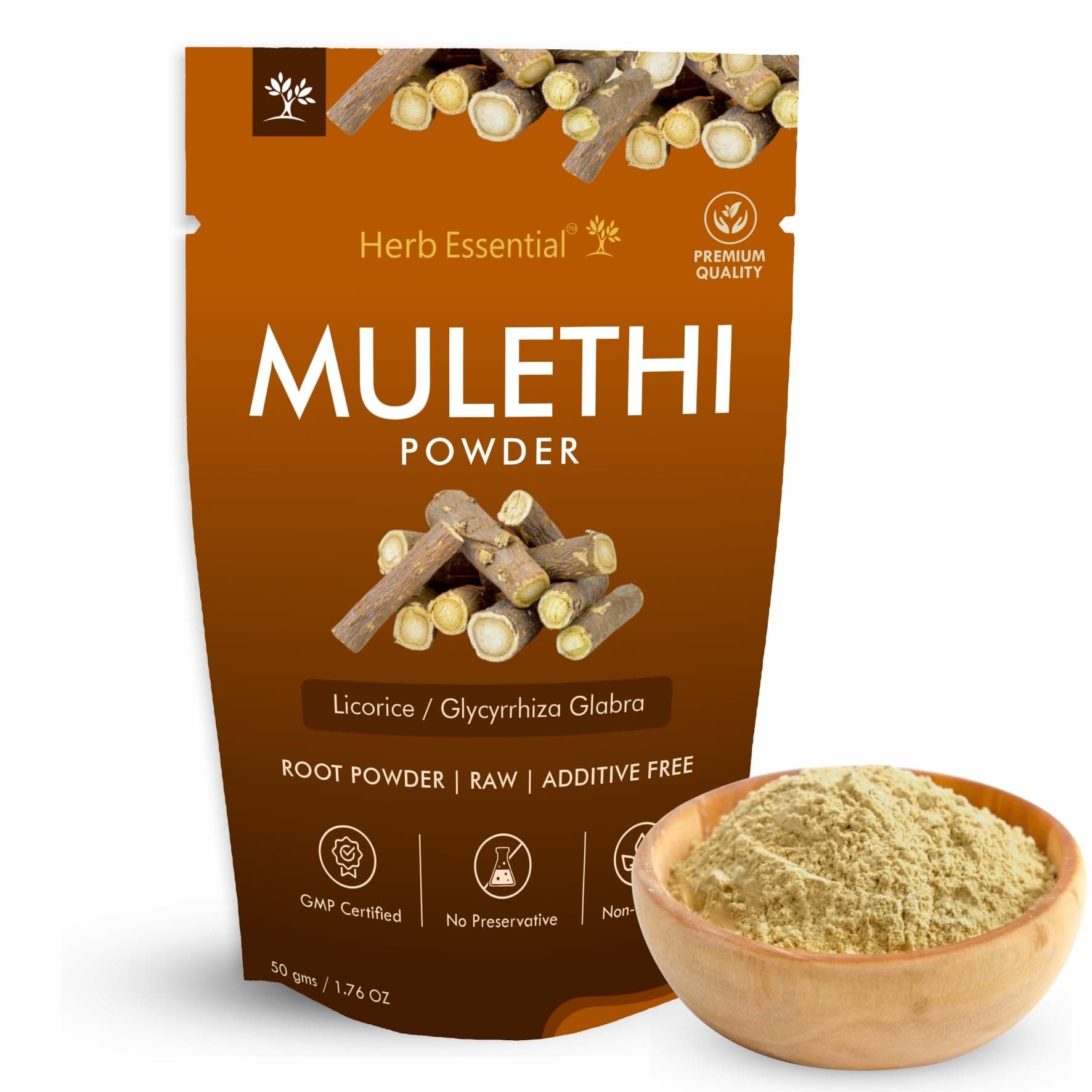 Herb Essential Pure Mulethi (Licorice) Powder 50g