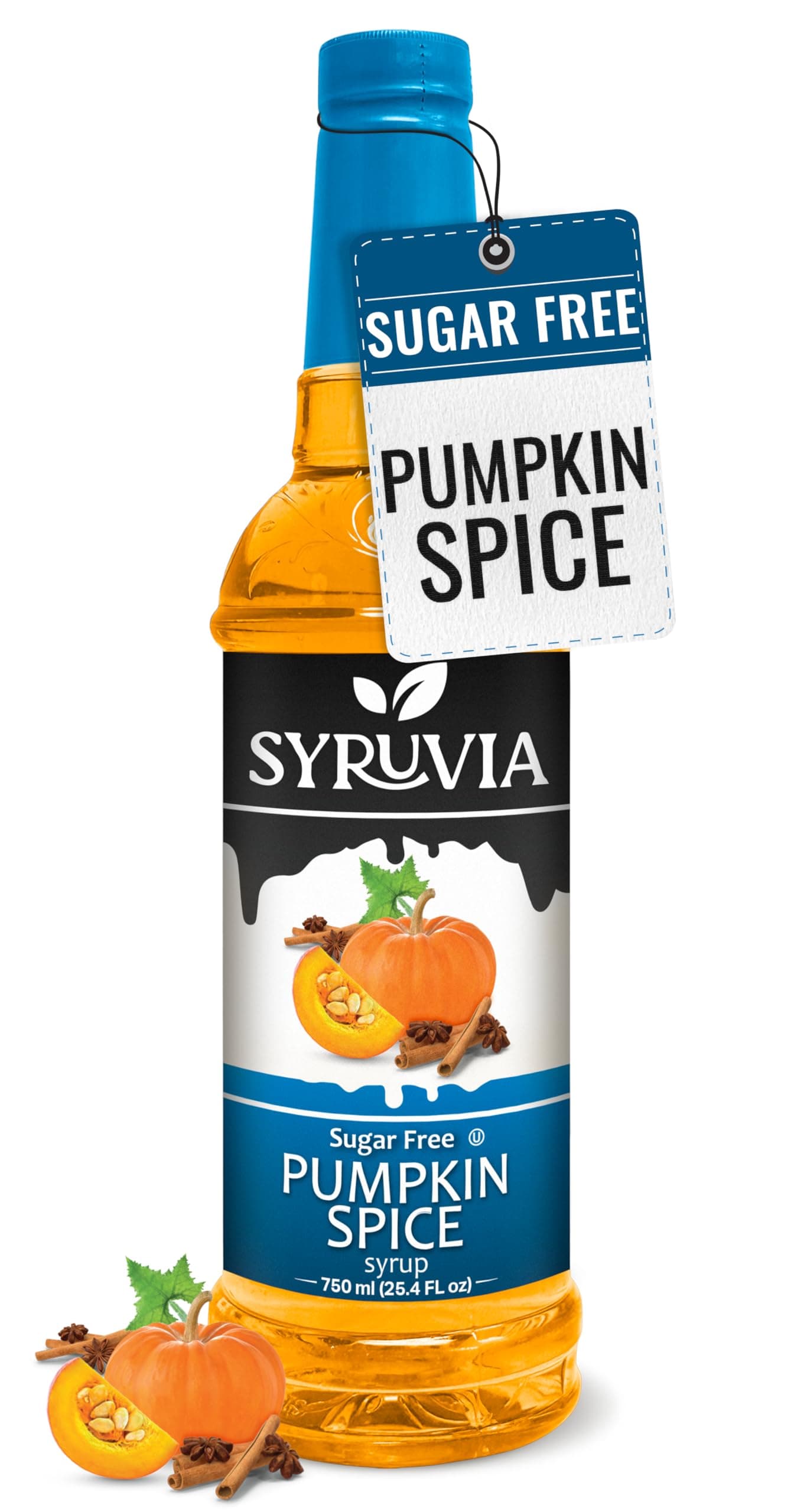 Sugar Free Pumpkin Spice Coffee Syrup, Flavored Syrup for Drinks, Lattes, and Desserts – 25.4 fl oz