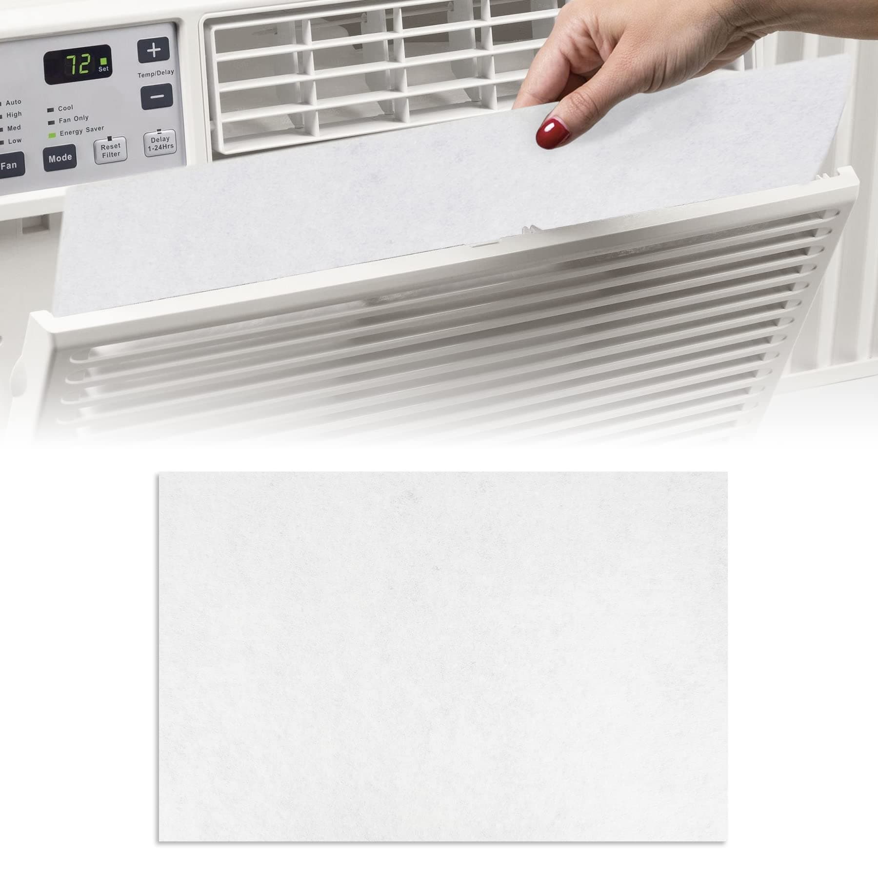 Room Air Conditioner Filter Replacement, 24" x 15" x 1/4" for Window Air Conditioning Unit, Cut-to-fit Window AC Filters