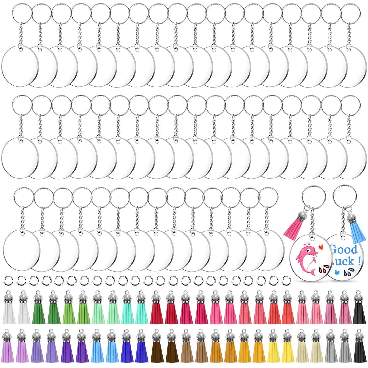 - Acrylic Blank Keychains, Shynek Clear Keychain Blanks for Vinyl