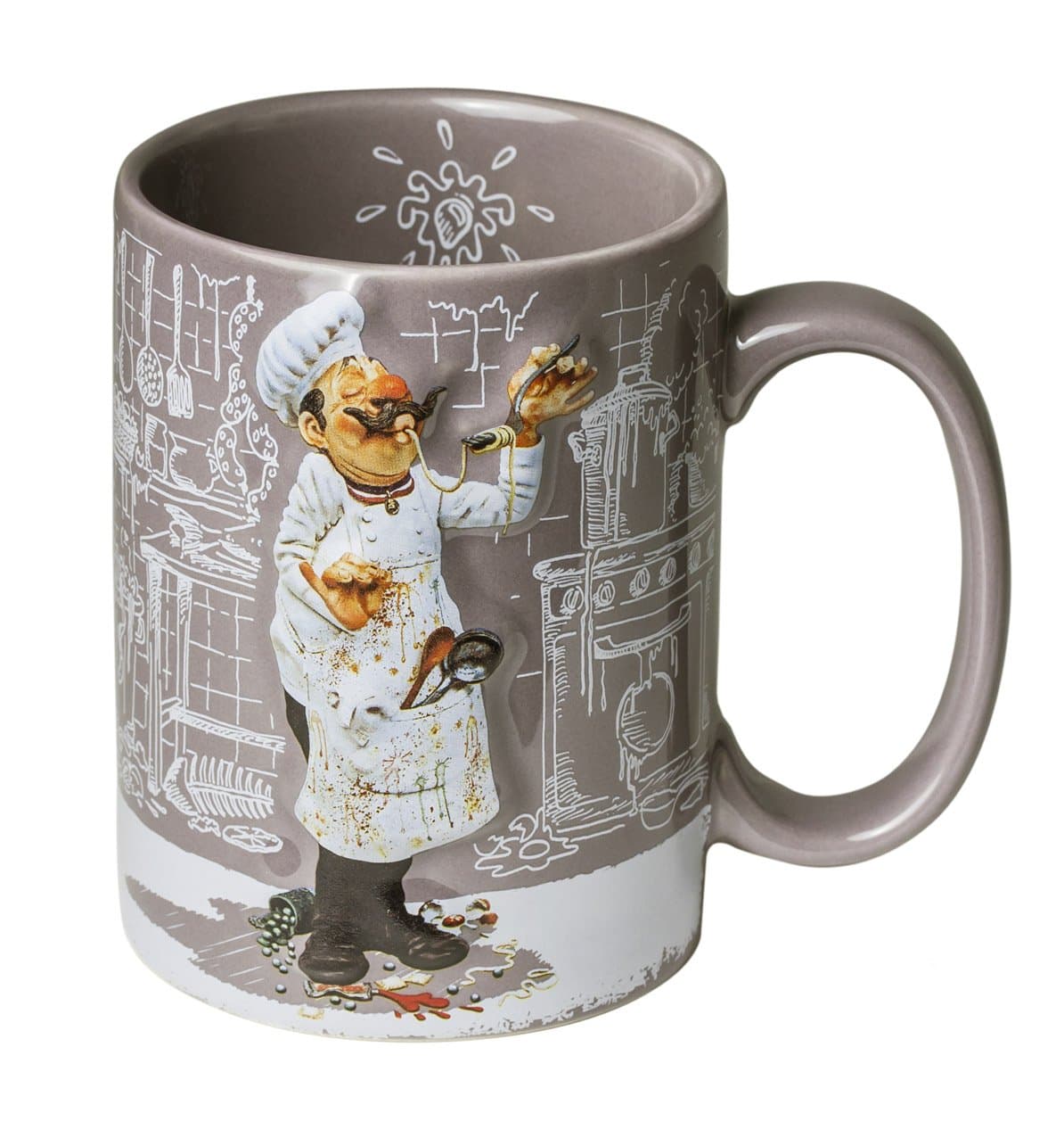 Forchino FO83001 The Cook ceramic mug, multicoloured, 8 x 8 x 12 cm