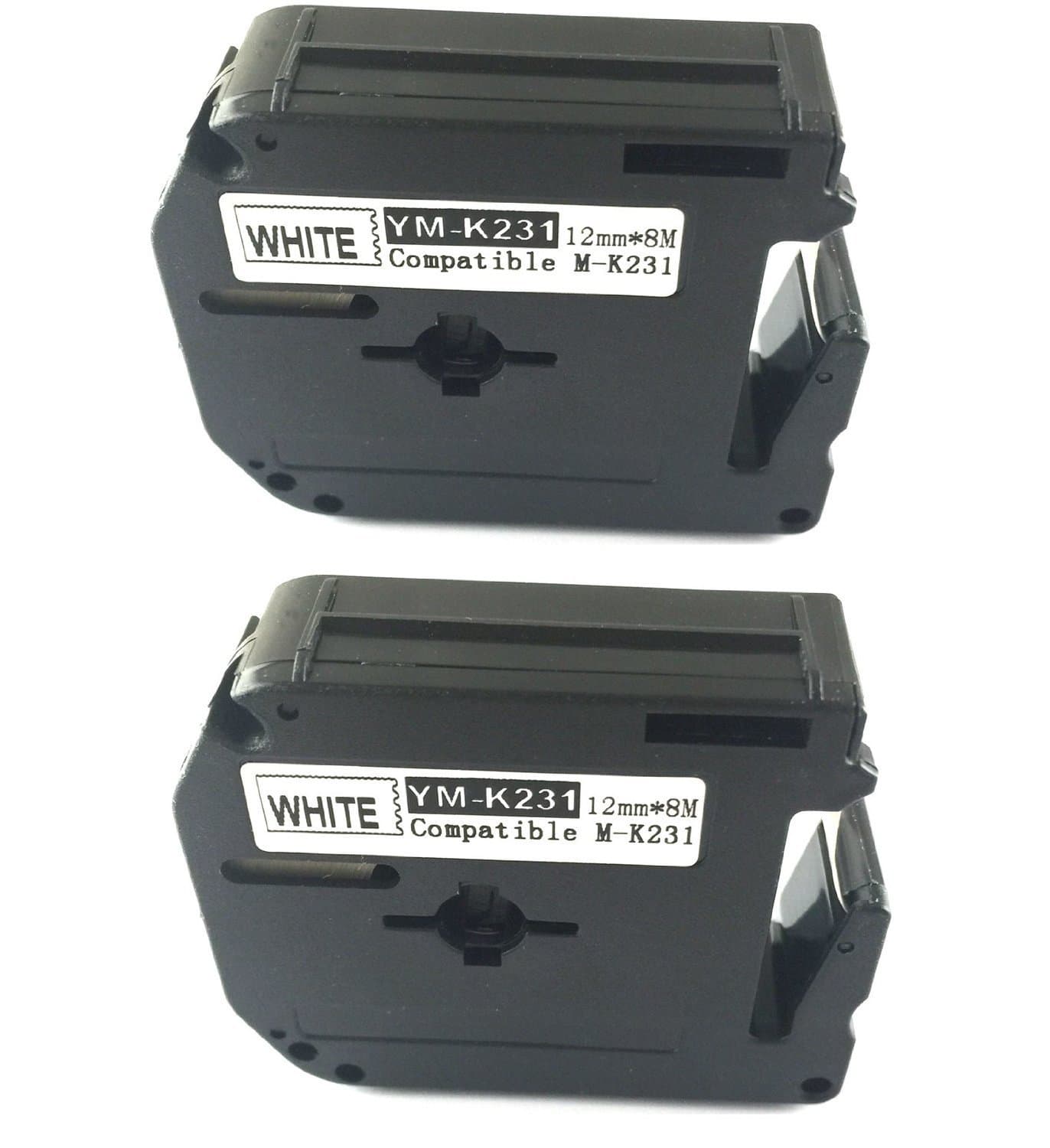 2X Compatible for Brother P-Touch M Tape Label M-K231 MK231 M231 M-K231BZ White PT70 PT80 PT90 PT100 PT110 ACD.auto