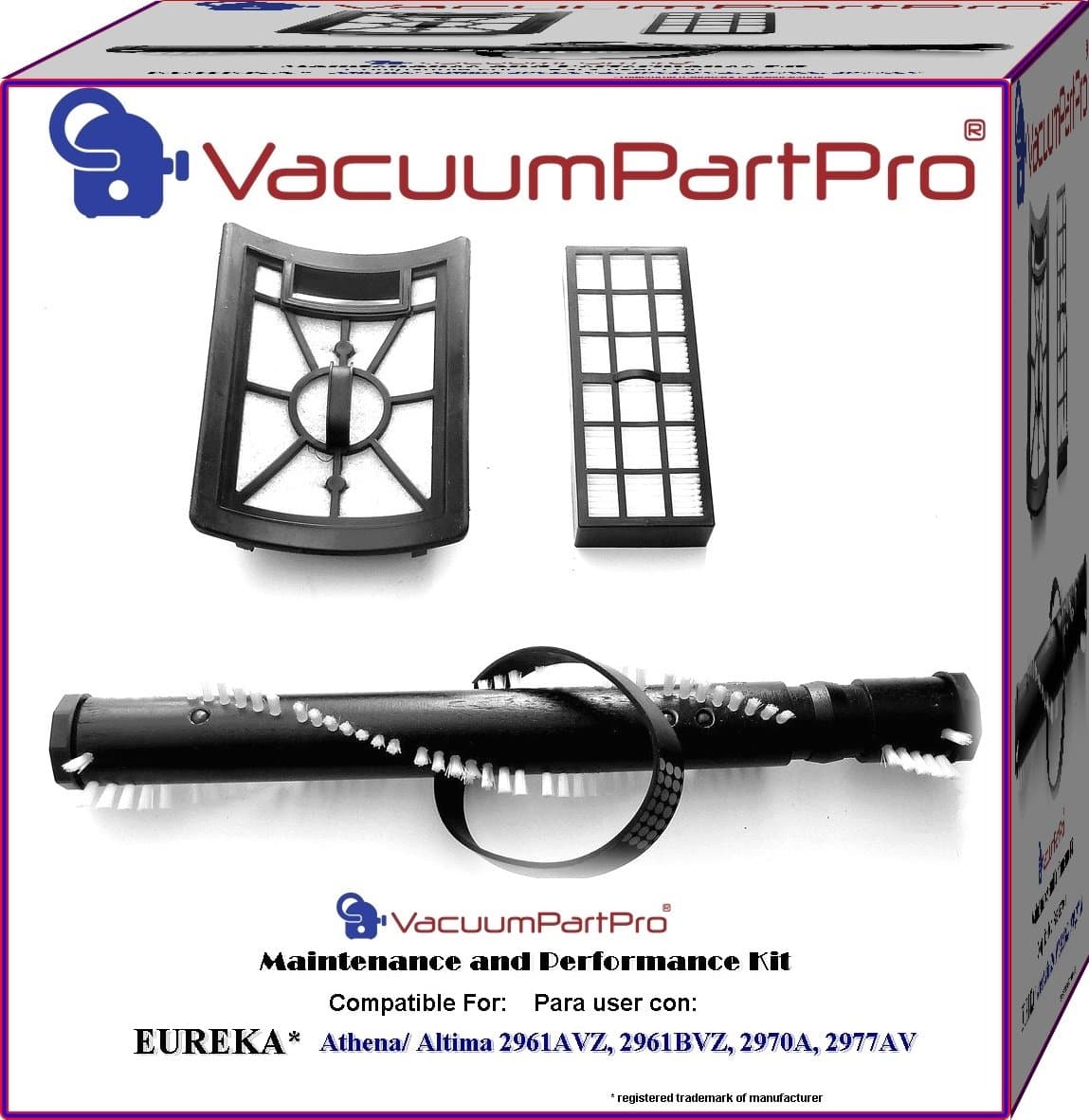 Eureka Altima/ Athena Bagless Upright Maintenance and Performance Kit For Models 2961AVZ, 2961BVZ, 2970A, 2976AVZ, 2977AV
