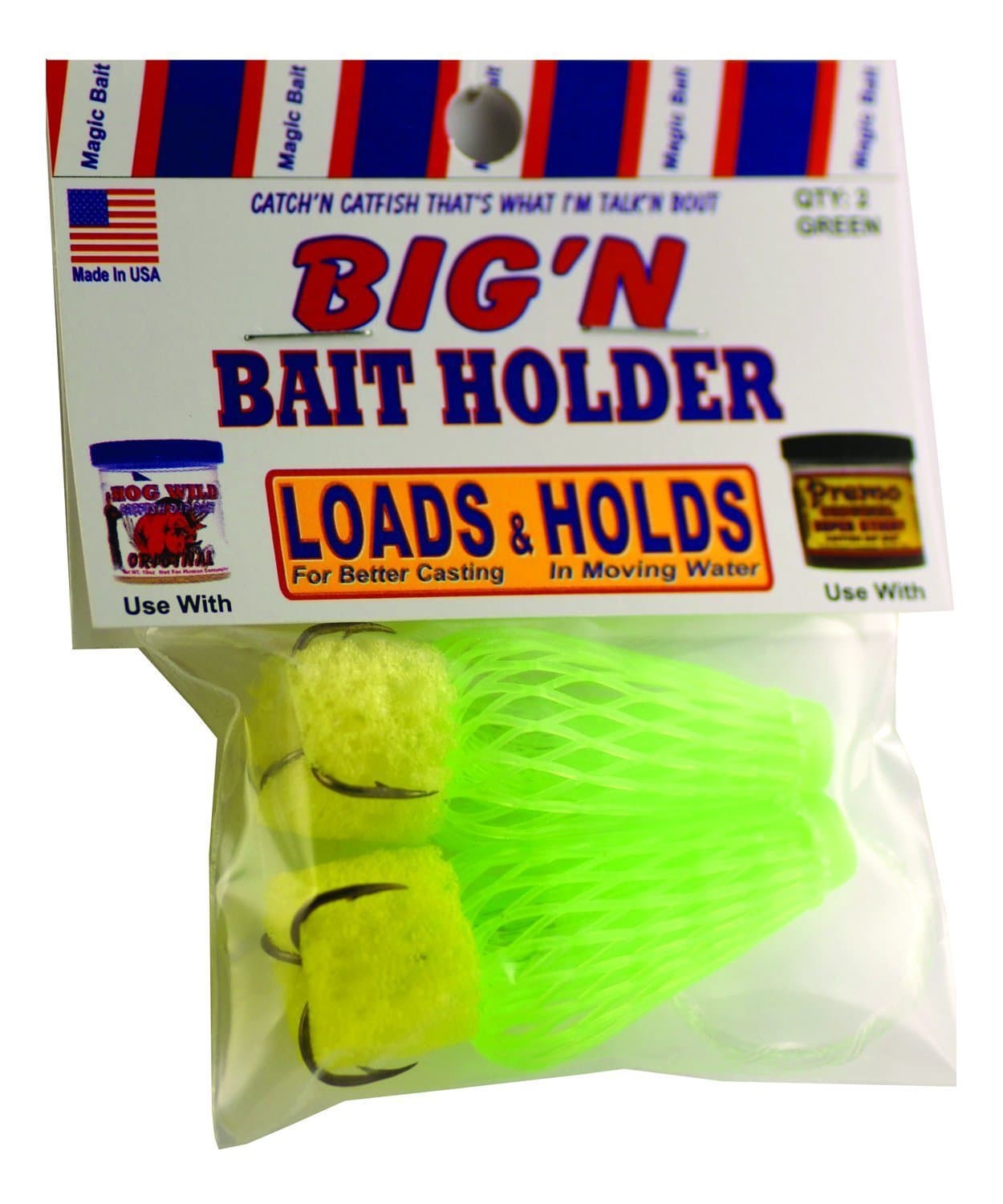 Company Big'N Bait Holder Green Mesh Size #2 Hook, 48-36