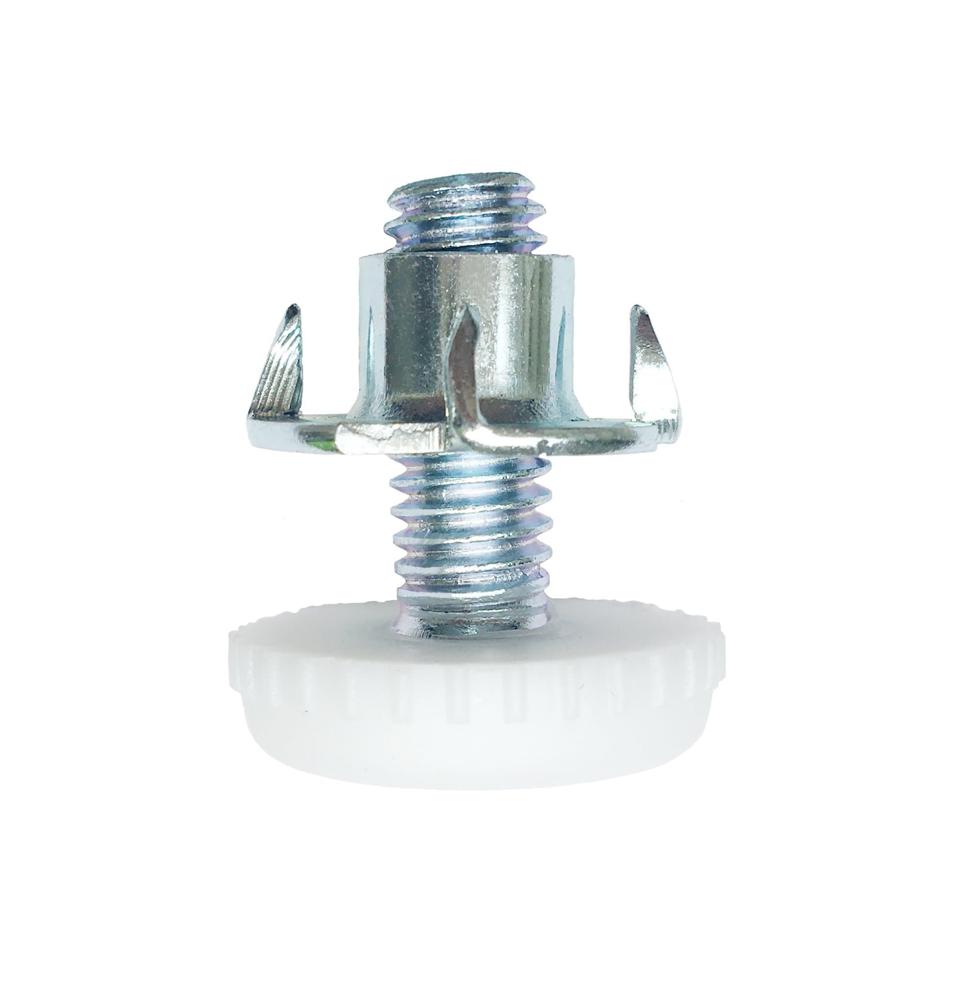 Yongle Store 3/8"-16 Thread Size,levelers T-Nut Leg Leveler,Set of 16,Adjusting Foot Furniture Levelers | Heavy Duty,Furniture Feet, Inch Size(3/8" Bolt,16Pack, White)